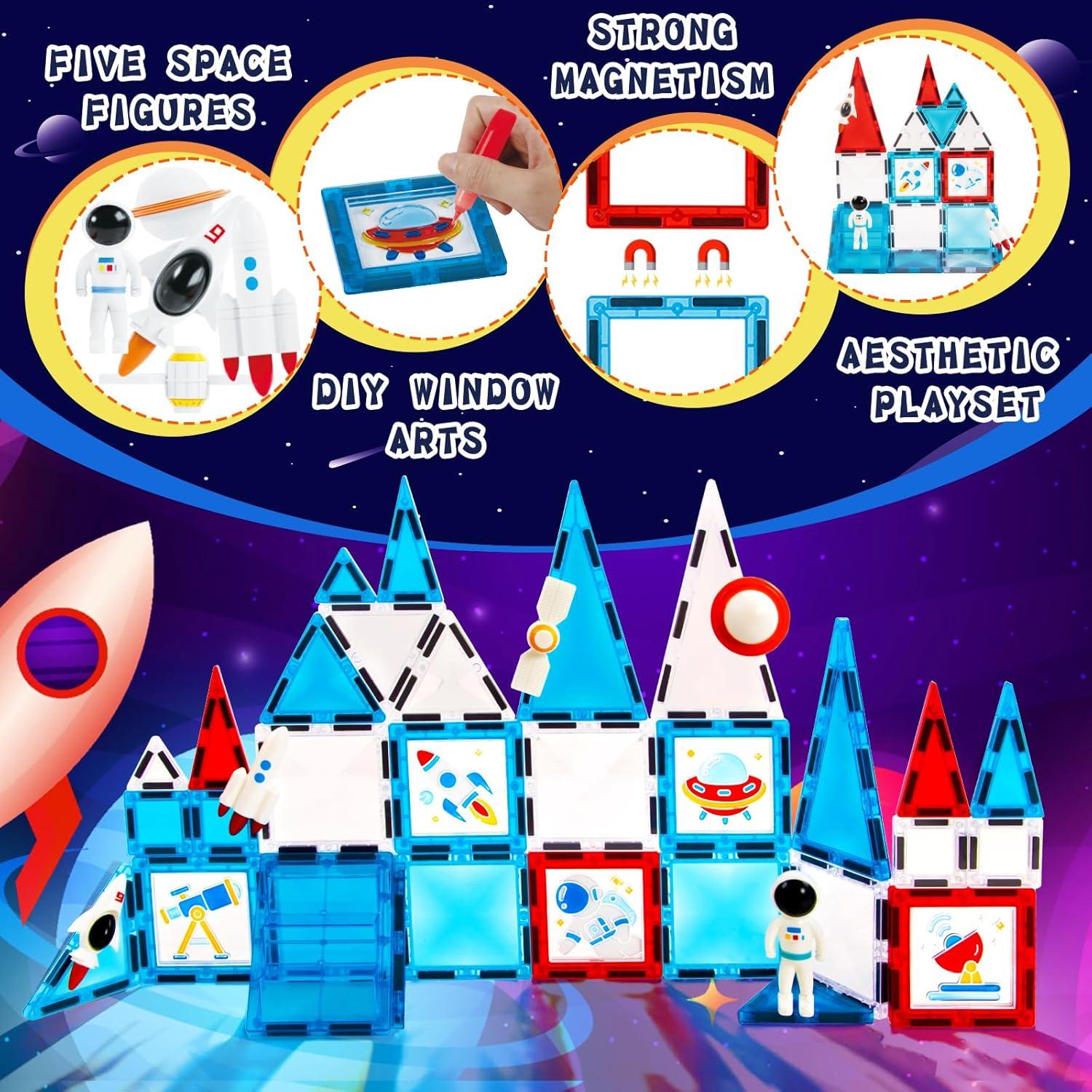 Azulejos Magnéticos GEKETY - Set de 58 Piezas Espaciales