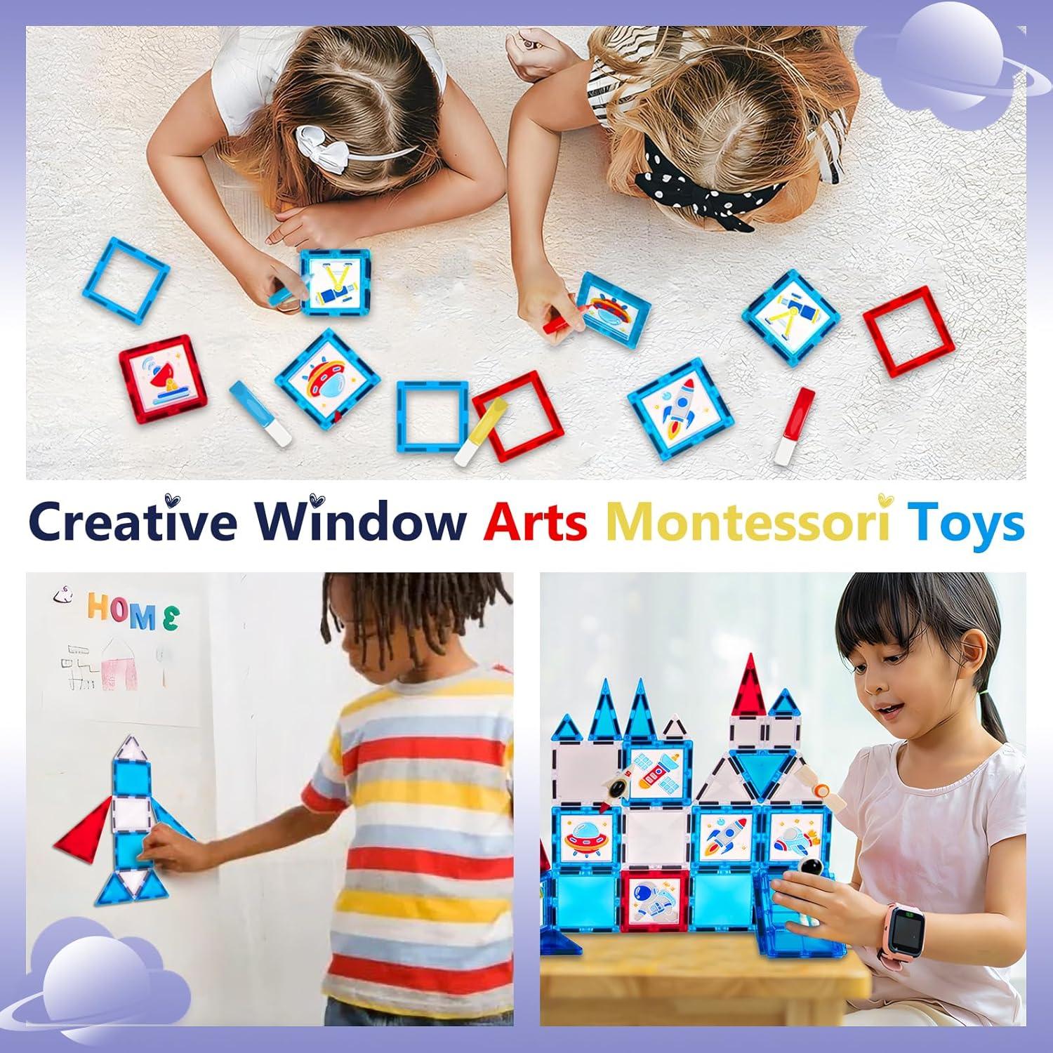 Azulejos Magnéticos GEKETY - Set de 58 Piezas Espaciales