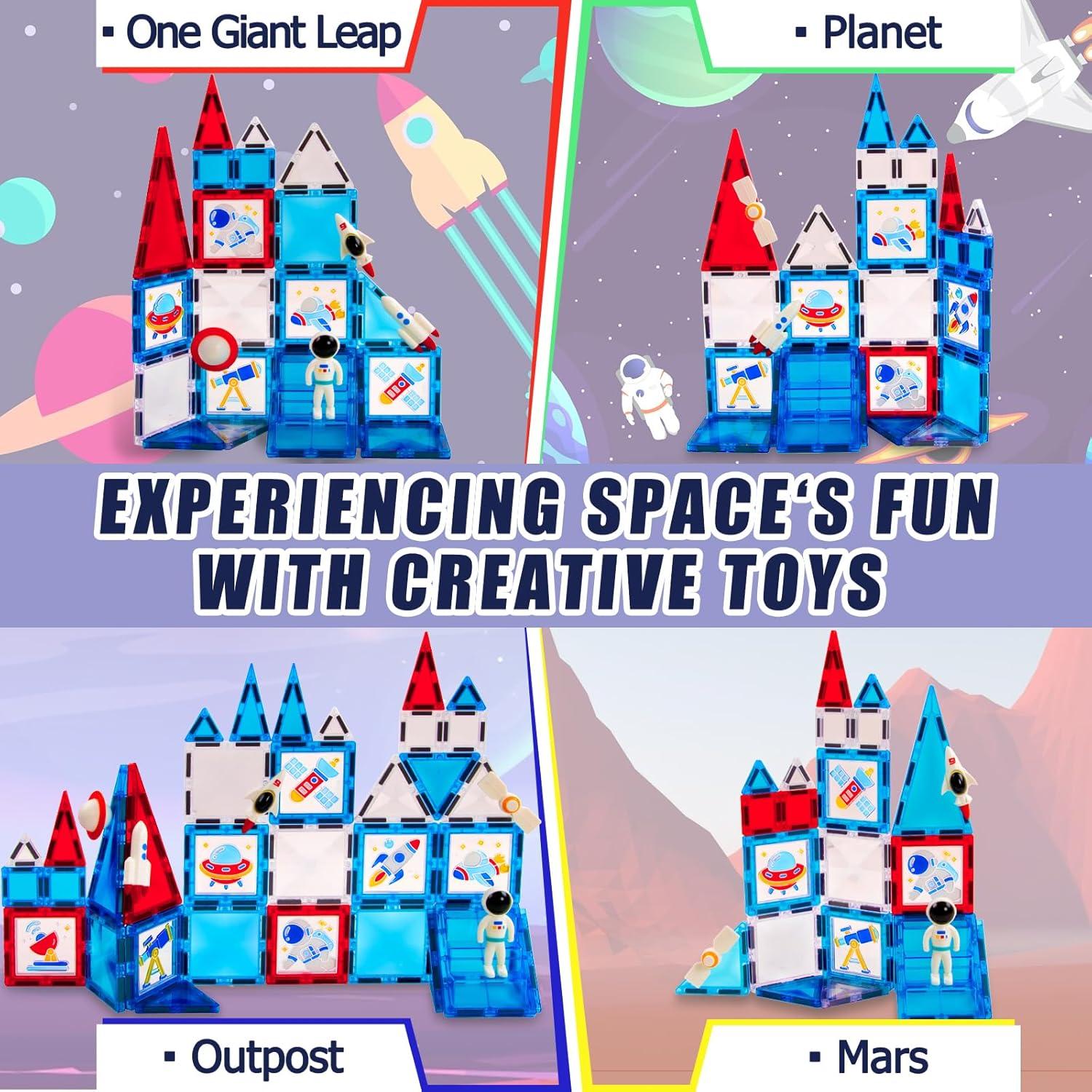 Azulejos Magnéticos GEKETY - Set de 58 Piezas Espaciales