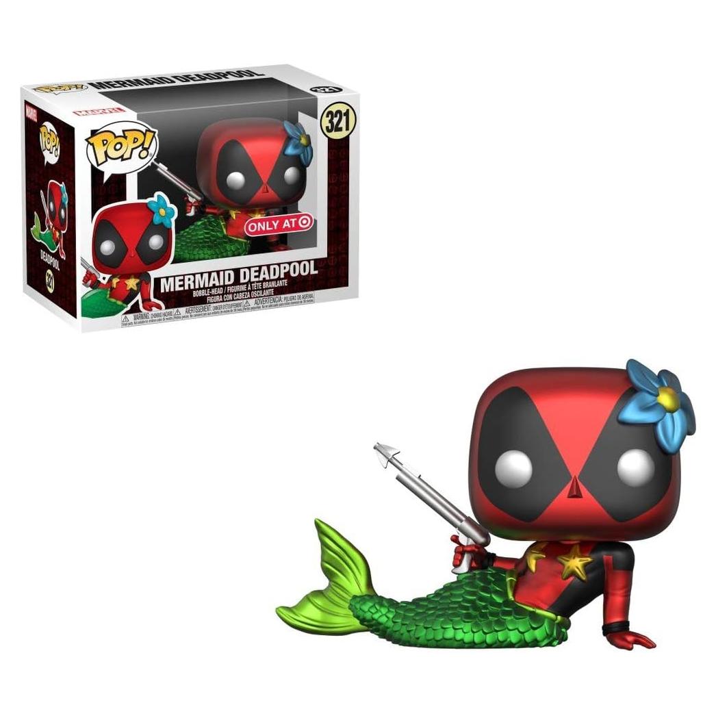 Funko Pop! Sirena Deadpool 321 - Muñeco de Vinilo con Protector