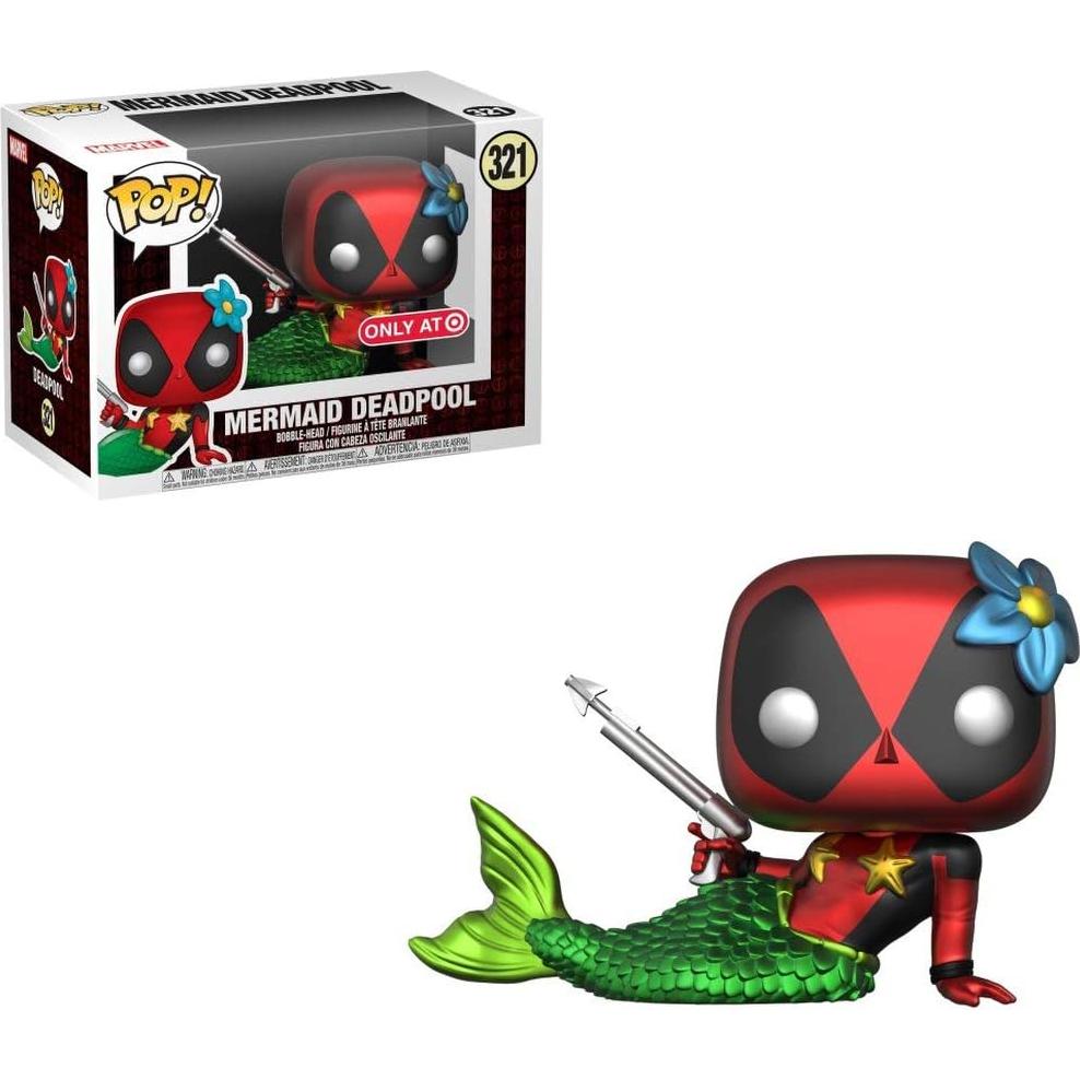 Funko Pop! Sirena Deadpool 321 - Muñeco de Vinilo con Protector