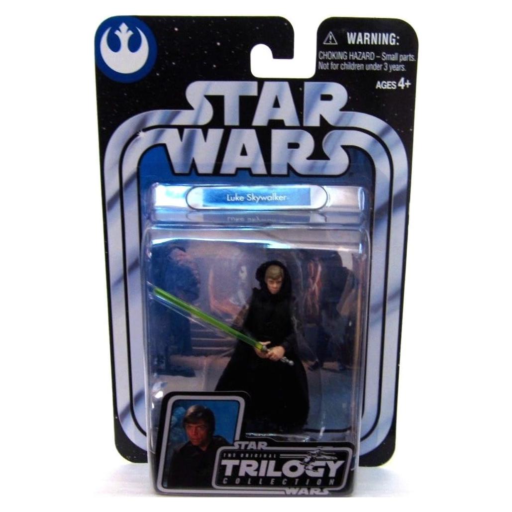 Figura de acción Luke Skywalker 2004 Hasbro 15cm Capa Negra