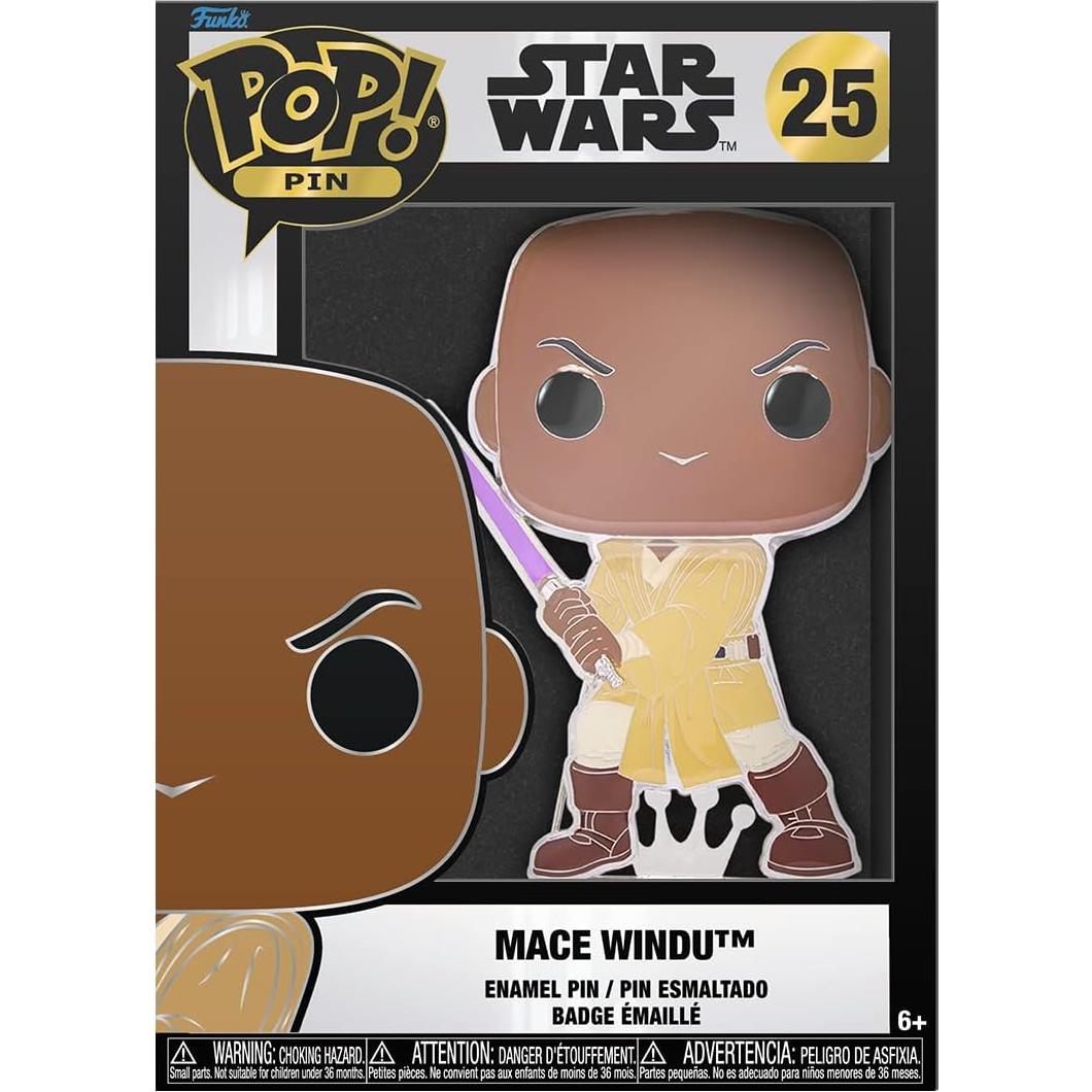 Pin Pop! Funko Star Wars Mace Windu Brilla en la Oscuridad
