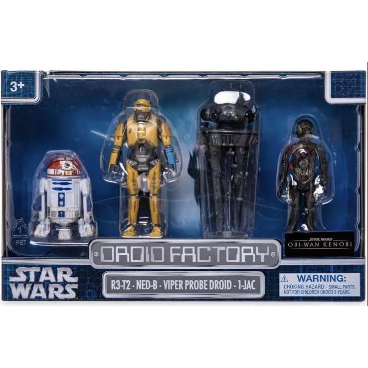 Conjunto de Figuras de Acción de Droides OBI Wan - R3-T2, NED-B, Viper Probe y 1-JAC