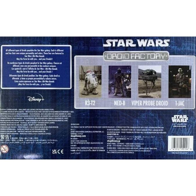 Conjunto de Figuras de Acción de Droides OBI Wan - R3-T2, NED-B, Viper Probe y 1-JAC