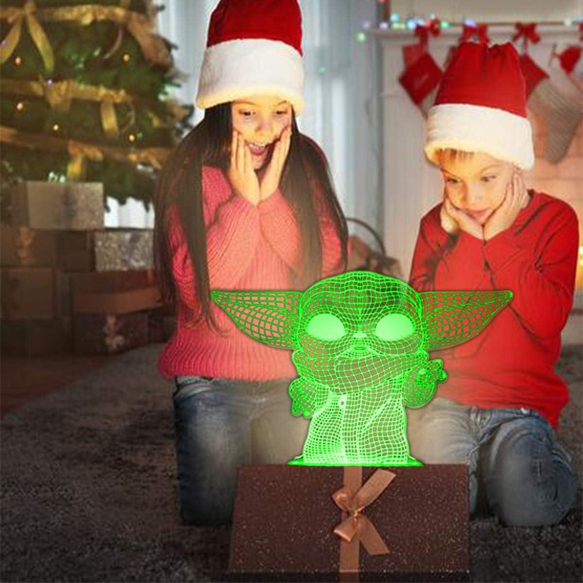 Luz Nocturna 3D HutaoLi Multicolor con Control Remoto y Temporizador