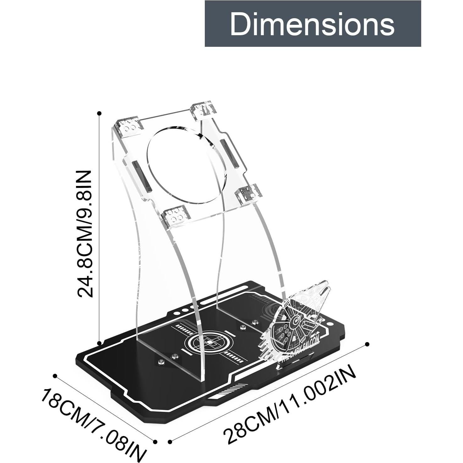 Soporte de Exhibición Acrílico NAOCARD para Lego Star Wars 75389