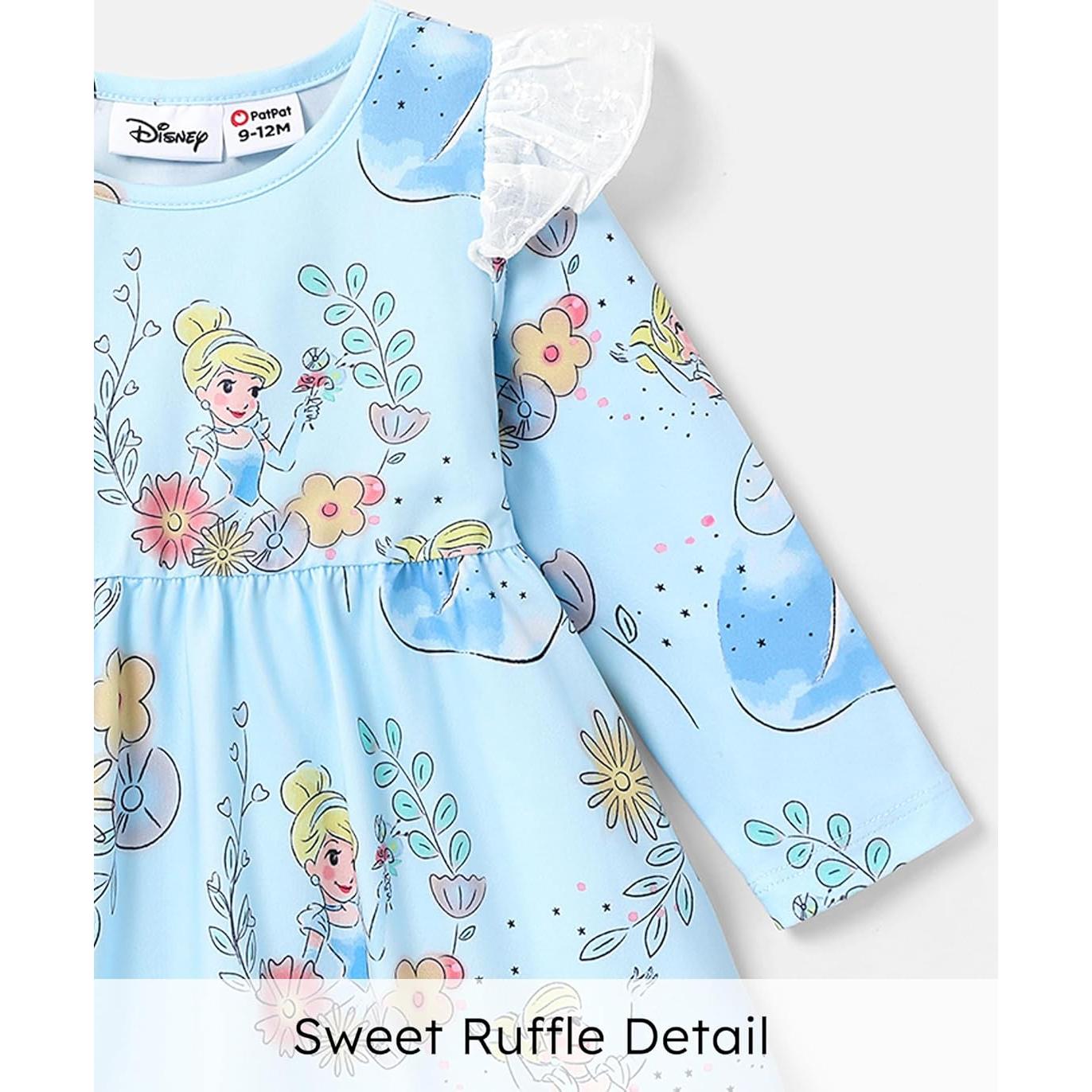 Vestido de Manga Larga Disney Princesa Frozen para Niña 3-6 Meses