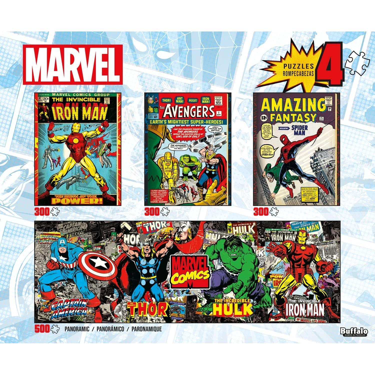 Rompecabezas Marvel Comics 4 en 1 Buffalo Games 67.95x50.17cm
