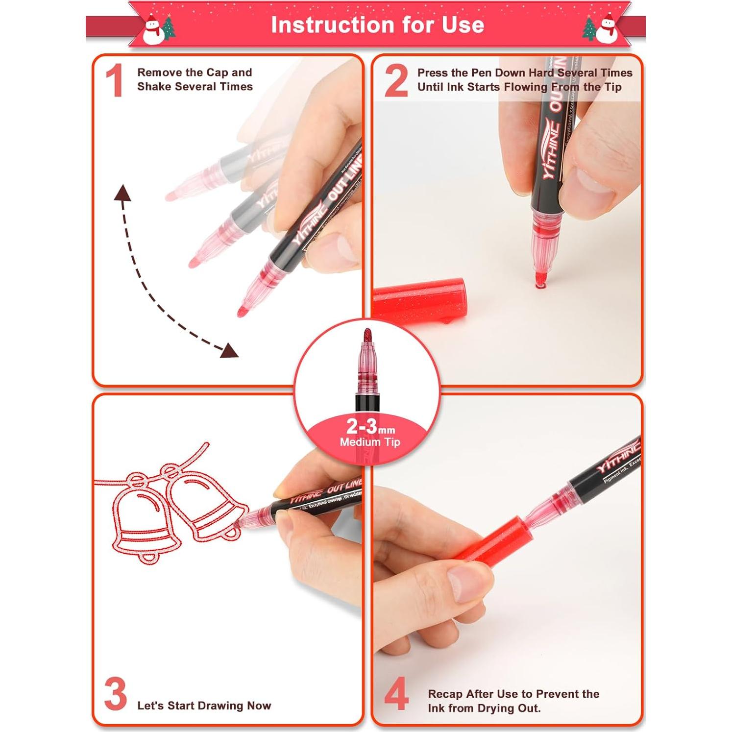 Marcadores de Gel Brillantes YITHINC - 12 Colores para Manualidades