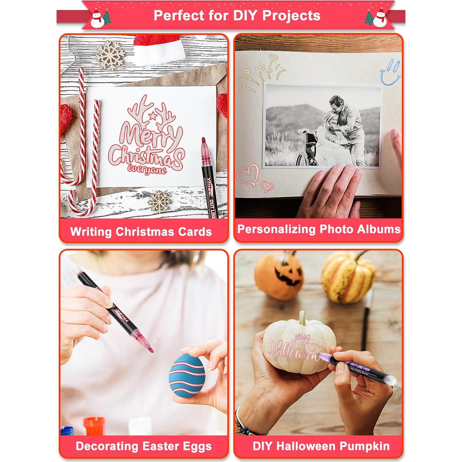 Marcadores de Gel Brillantes YITHINC - 12 Colores para Manualidades