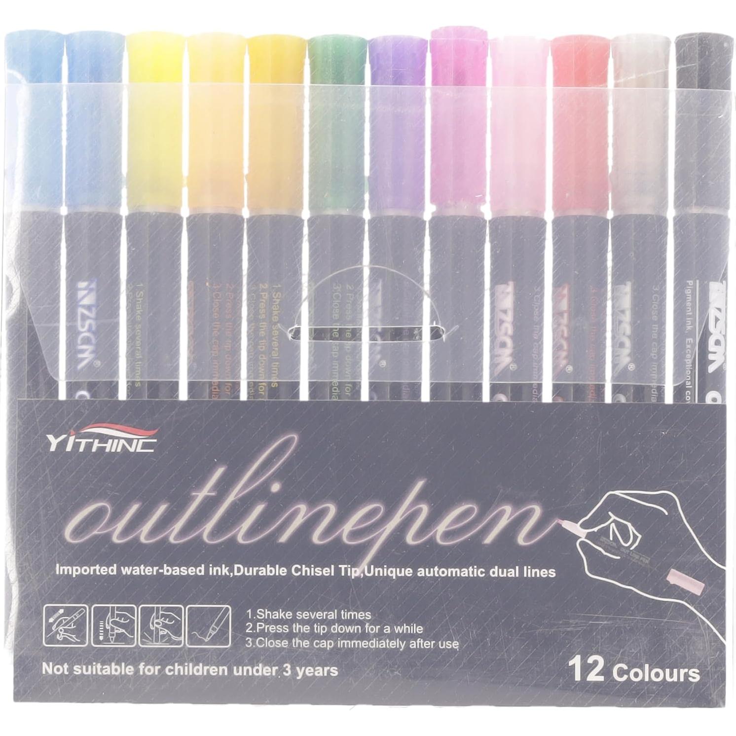 Marcadores de Gel Brillantes YITHINC - 12 Colores para Manualidades