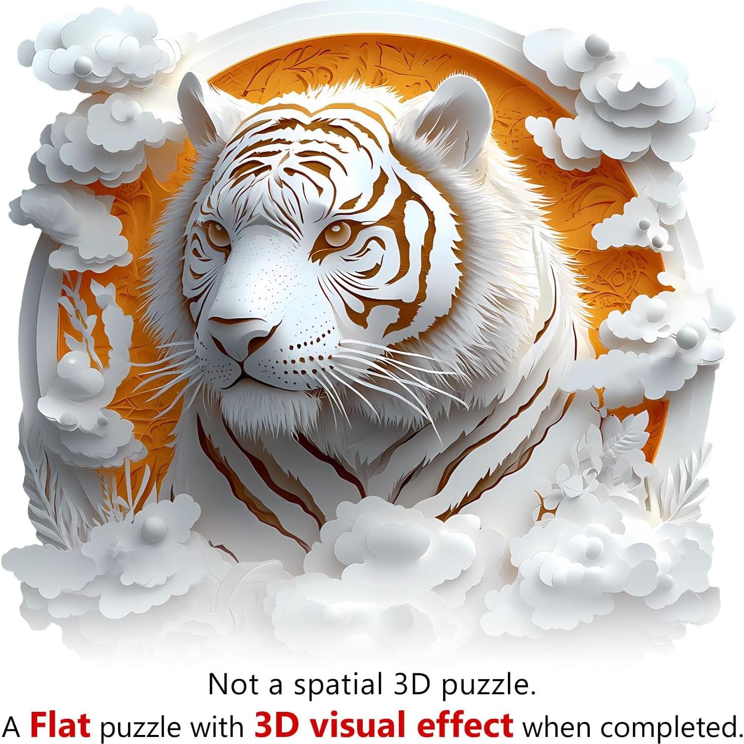 Rompecabezas de Madera Purdicra Tigre 3D 100 Piezas 21.6cm