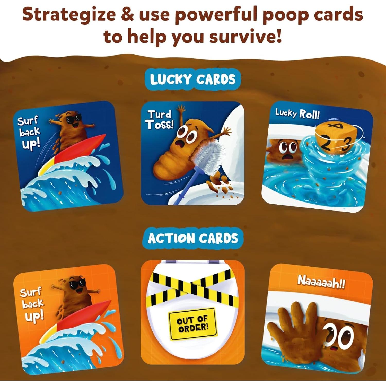 Juego de Cartas Skillmatics Guerras de Popó - Diversión para 2-4 Jugadores