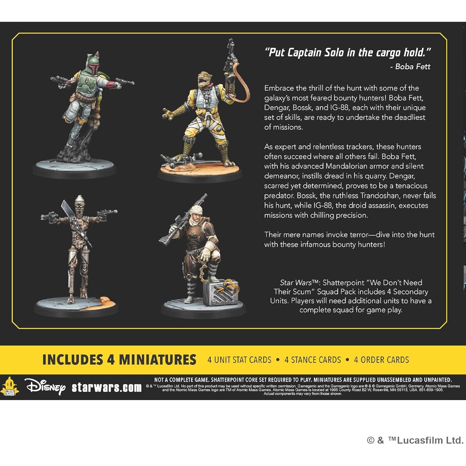 Paquete de Escuadra We Don't Need Their Scum Star Wars Shatterpoint