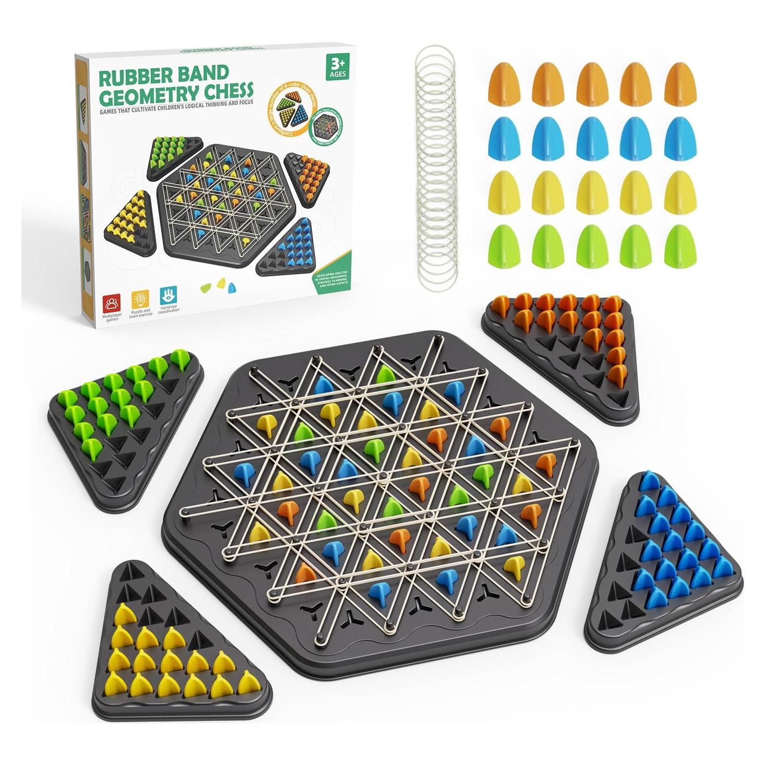 Juego de Ajedrez en Triángulo de Cadena Hcusus para 2-4 Jugadores