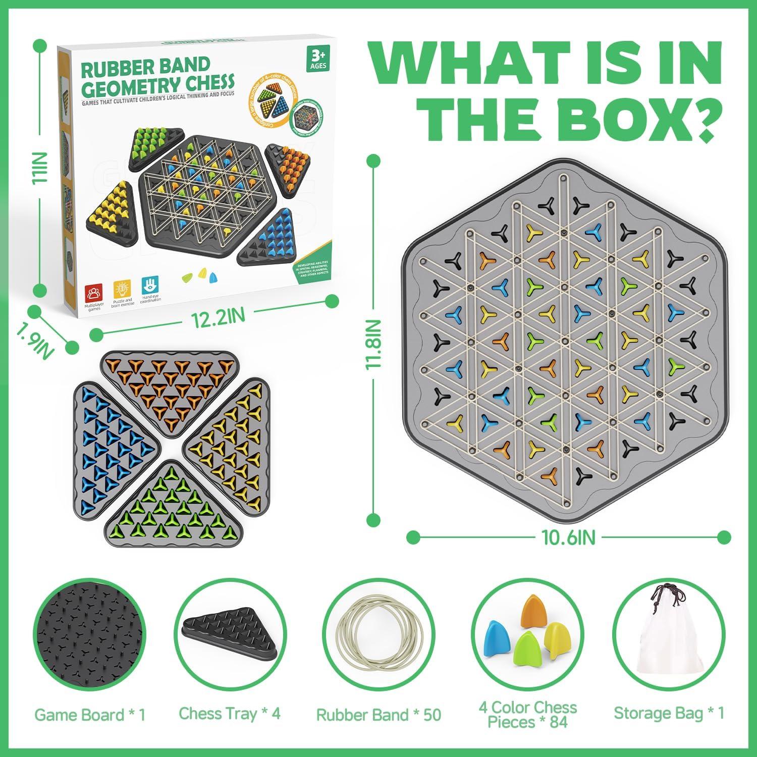 Juego de Ajedrez en Triángulo de Cadena Hcusus para 2-4 Jugadores