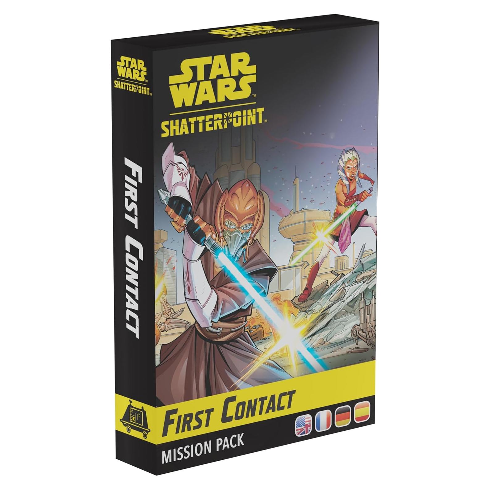 Paquete de Misión Primer Contacto Star Wars Shatterpoint - 9 Tarjetas de Lucha