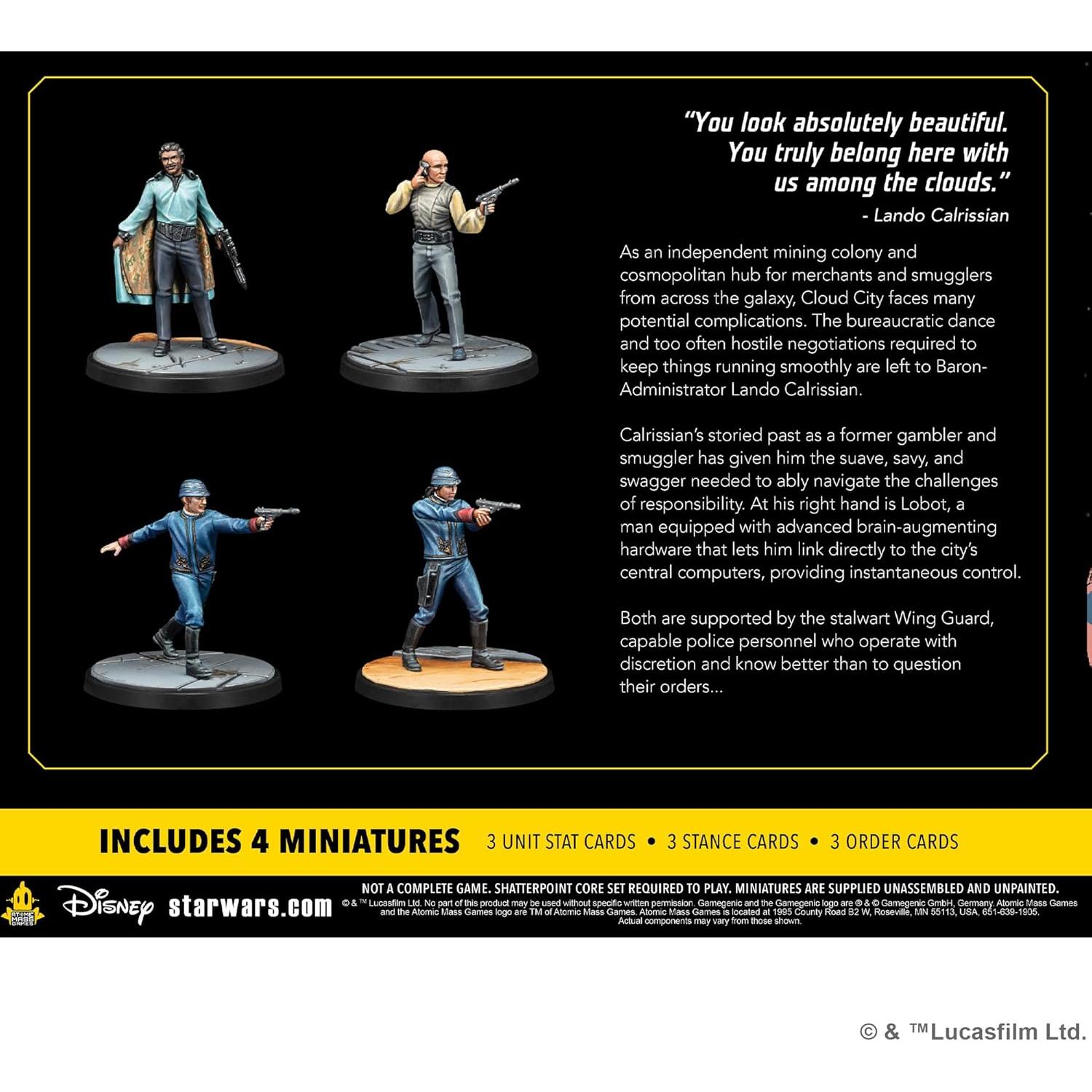 Juego de mesa Star Wars Shatterpoint Lando Calrissian 2 jugadores