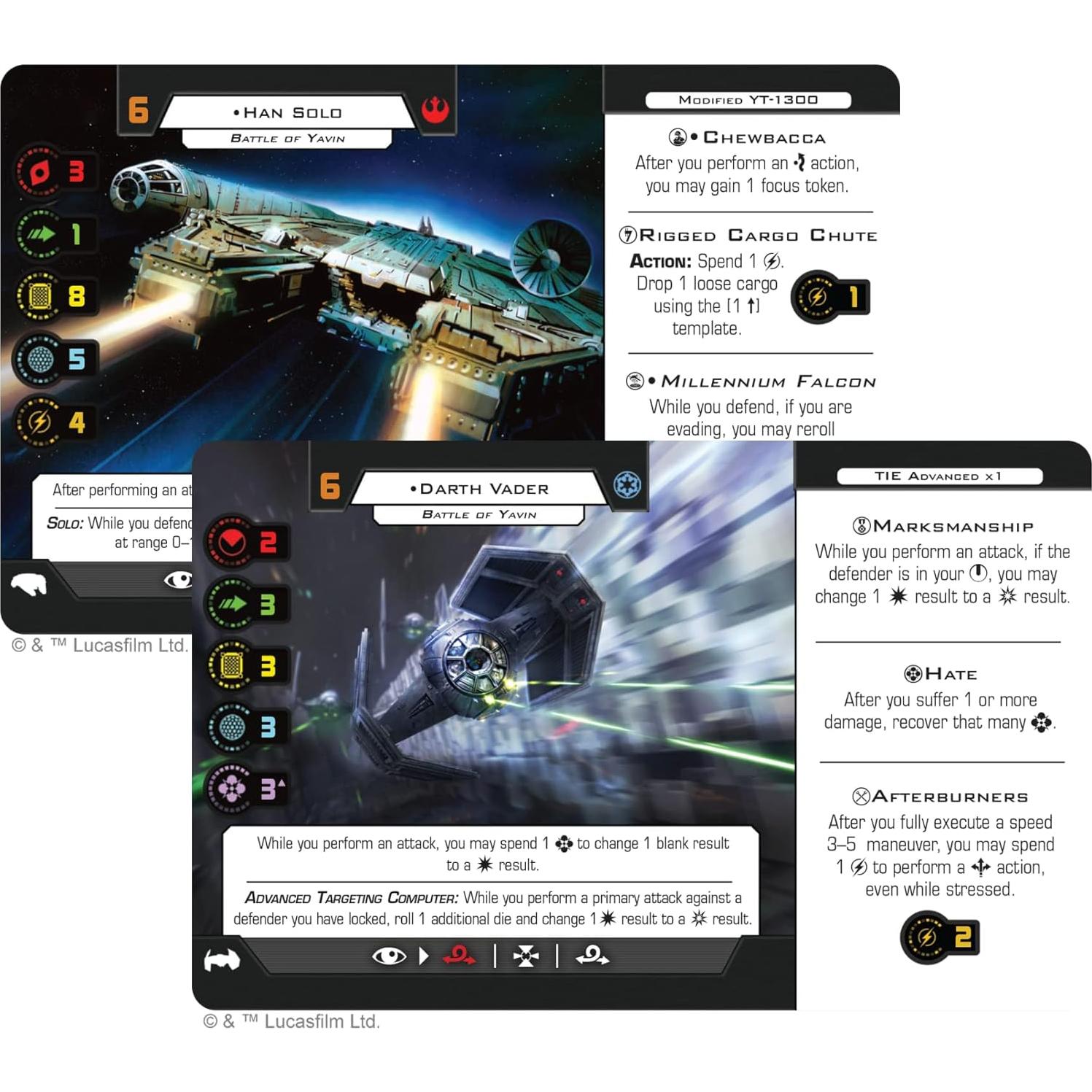 Juego de Estrategia Star Wars X-Wing Batalla de Yavin 2 Jugadores