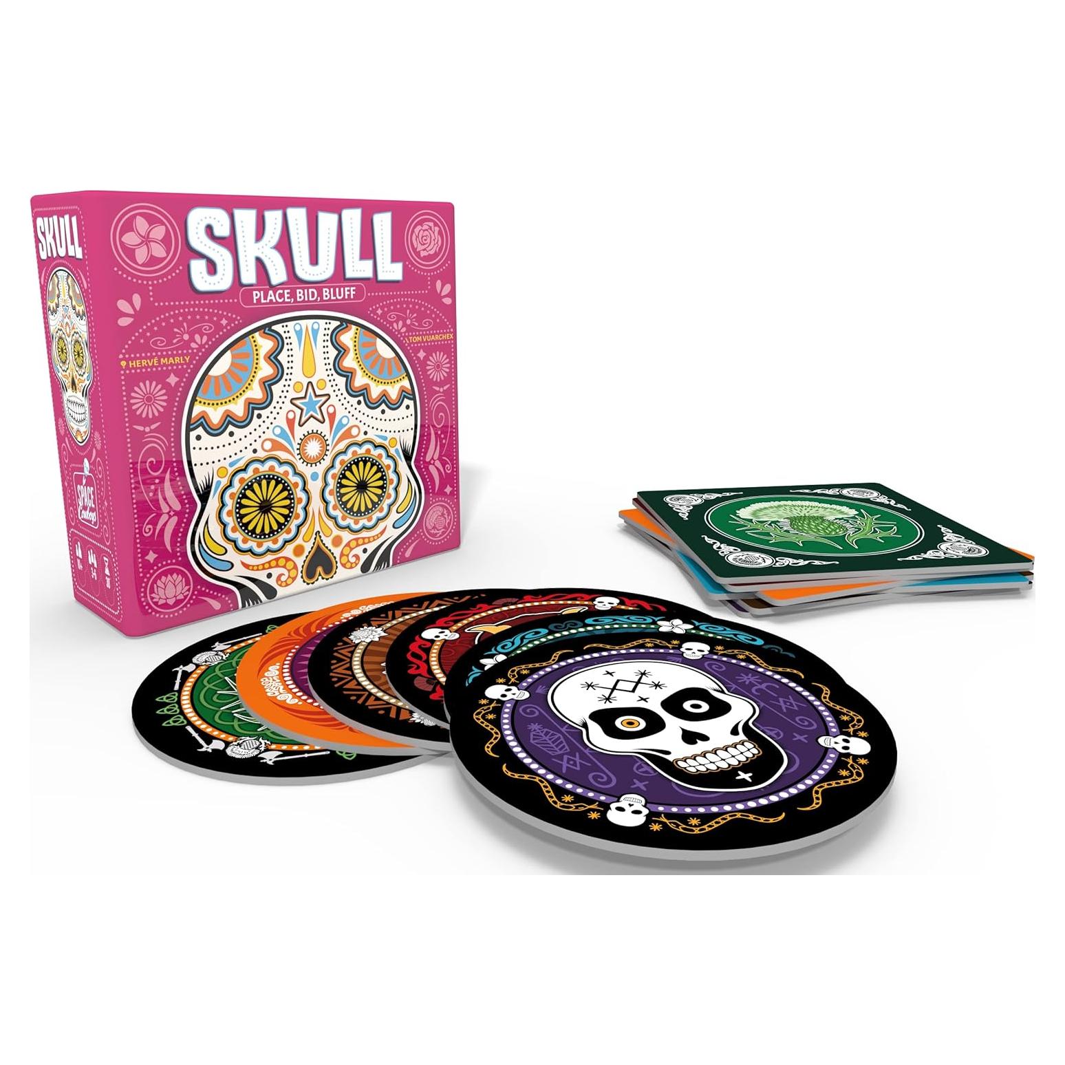 Juego de Mesa Skull Asmodee - Estrategia y Engaño 3-6 Jugadores