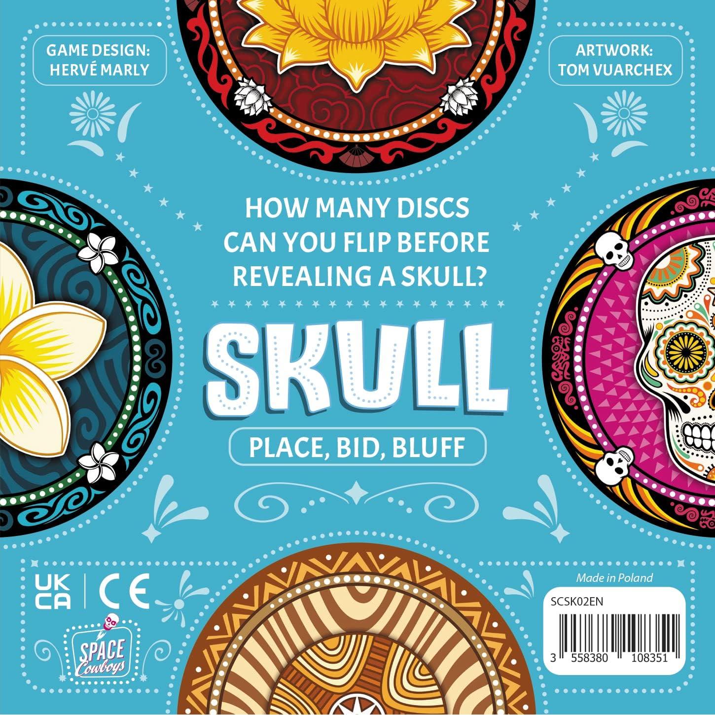 Juego de Mesa Skull Asmodee - Estrategia y Engaño 3-6 Jugadores