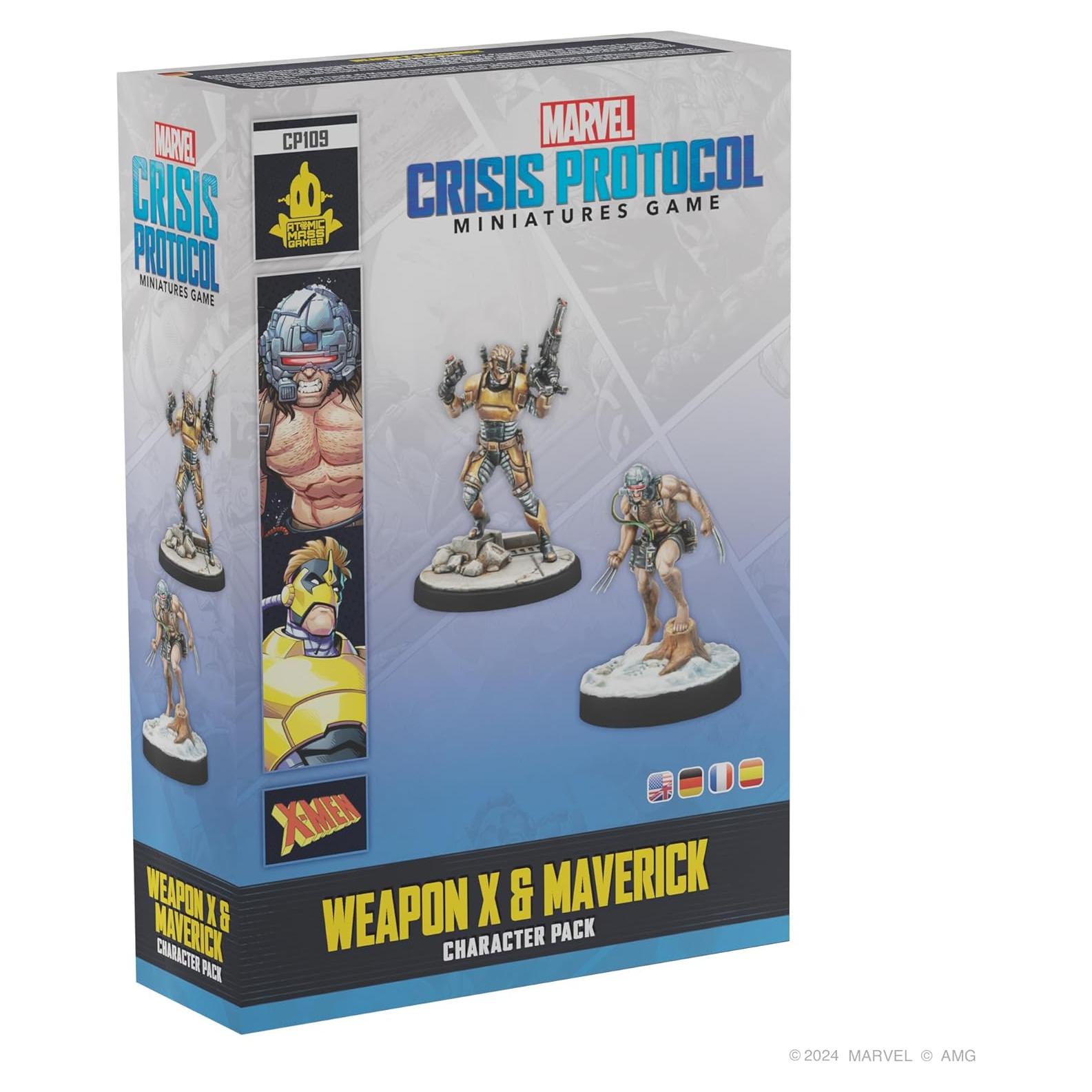 Juego de Mesa Marvel Crisis Protocol: Weapon X y Maverick