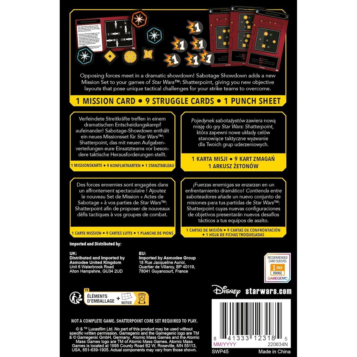 Paquete de Expansión Misión Sabotaje Showdown Star Wars Shatterpoint