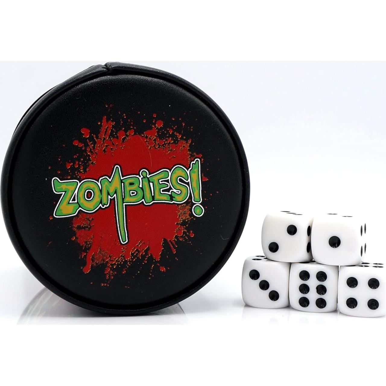 Taza de Dados Luck Lab Zombies con 5 Dados y Forro de Terciopelo