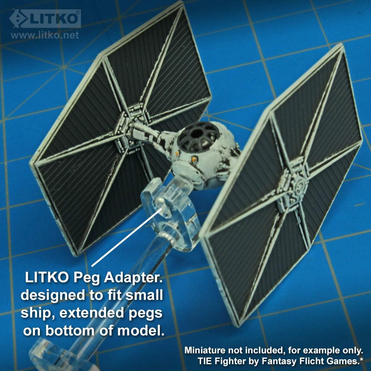 Base de Nave Espacial LITKO Deluxe Rojo 4cm x 4cm Compatible Star Wars