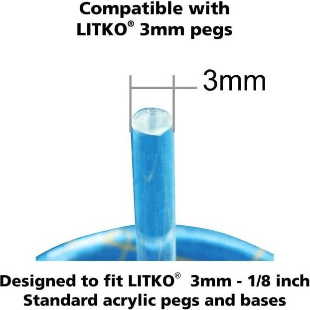 Base de Nave Espacial LITKO Deluxe Rojo 4cm x 4cm Compatible Star Wars