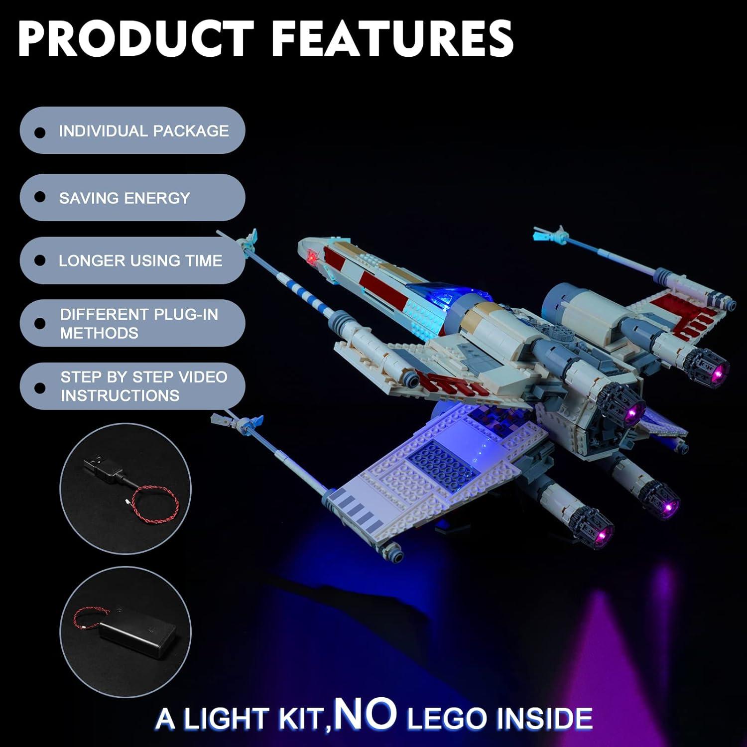 Kit de Luz LED BrickBling para LEGO UCS X-Wing 75355