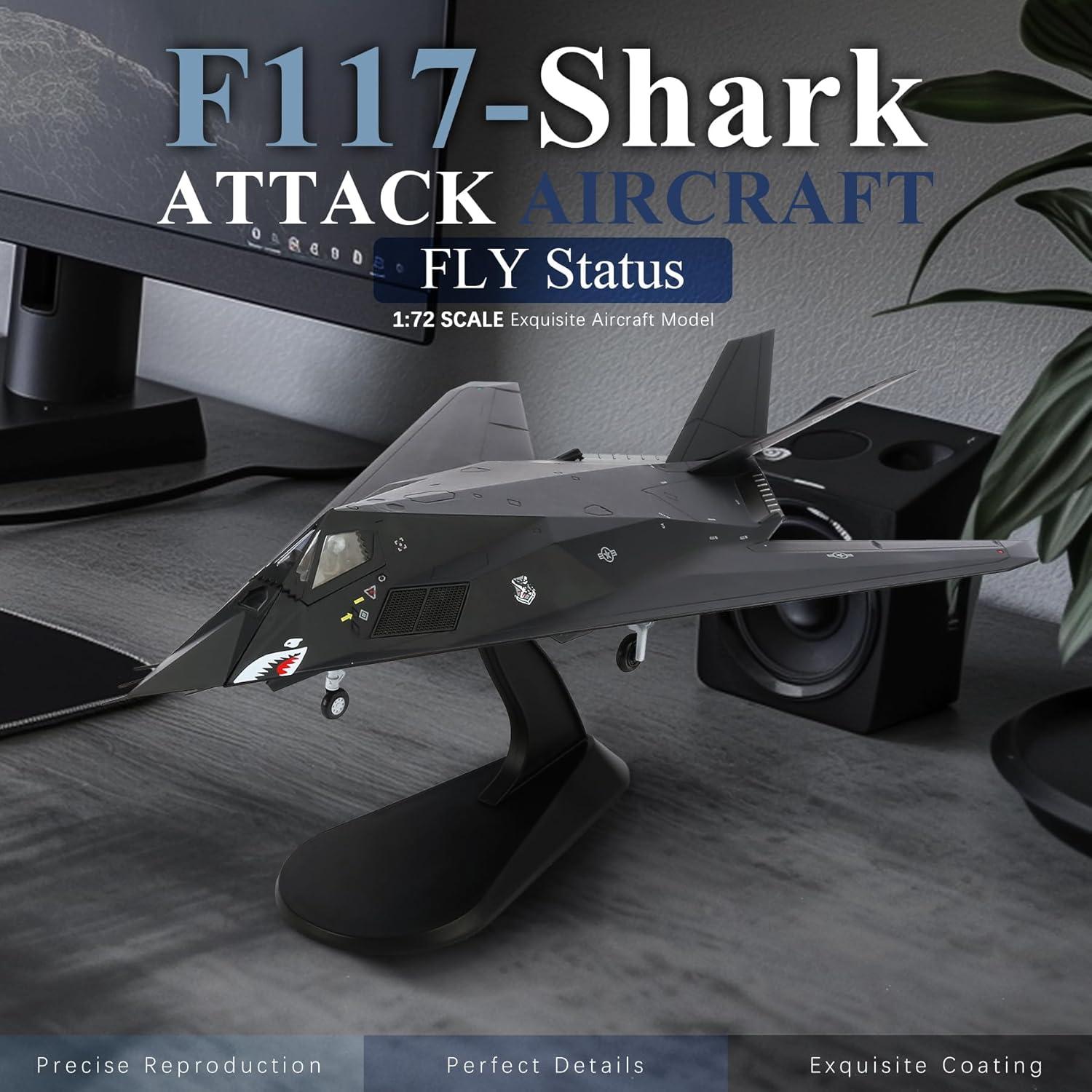 Modelo de avión militar F-117 Nighthawk HANGHANG 1/72