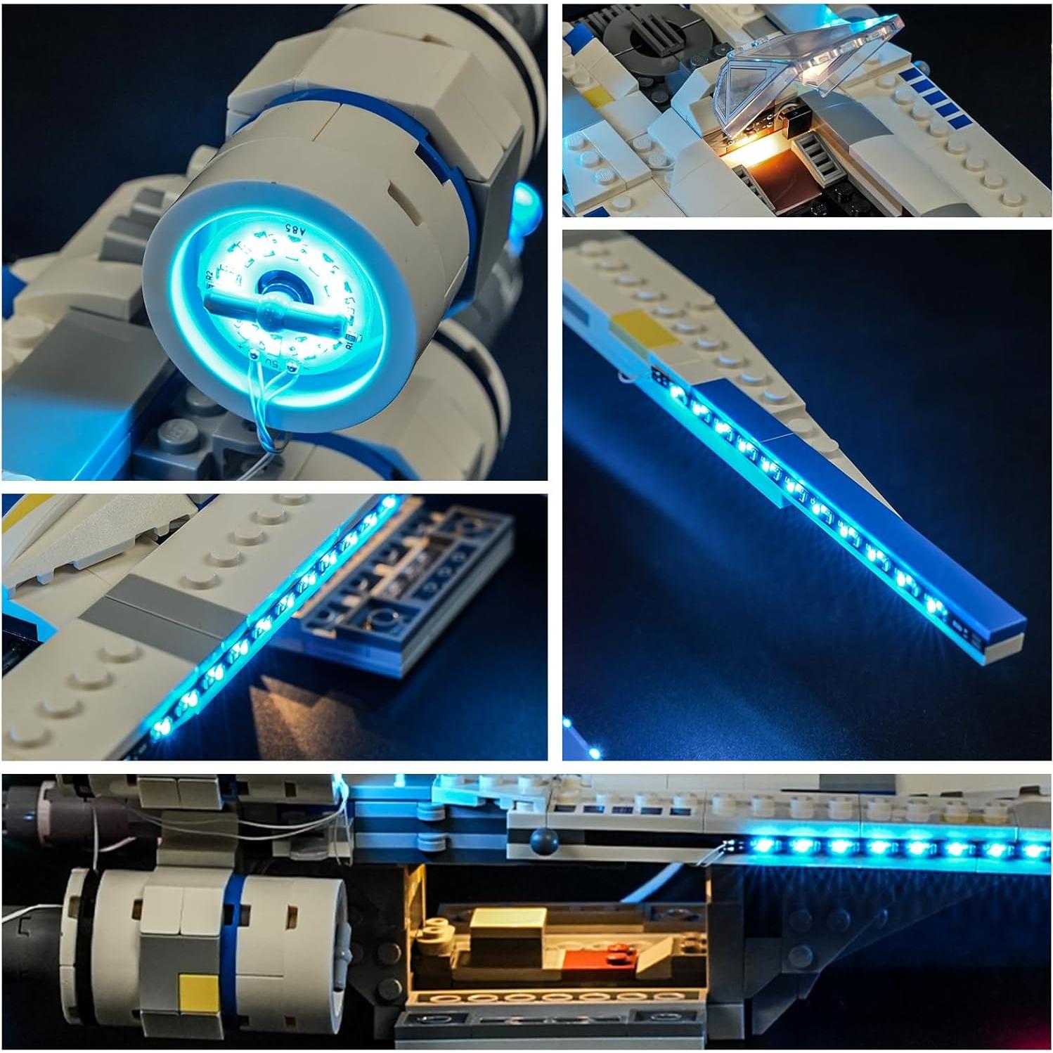 Kit de Luz LED YEABRICKS para 75399 Star Wars U-Wing