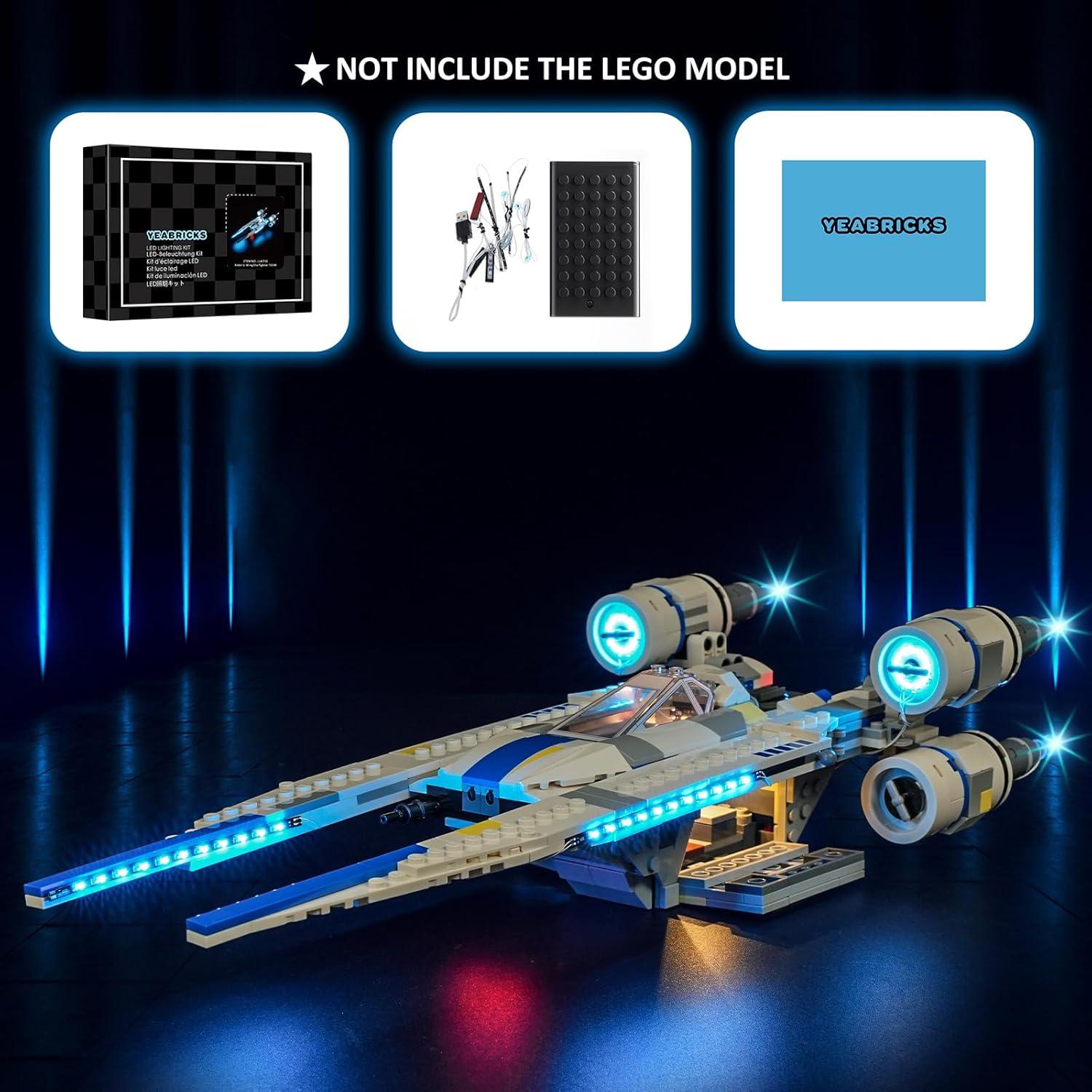 Kit de Luz LED YEABRICKS para 75399 Star Wars U-Wing