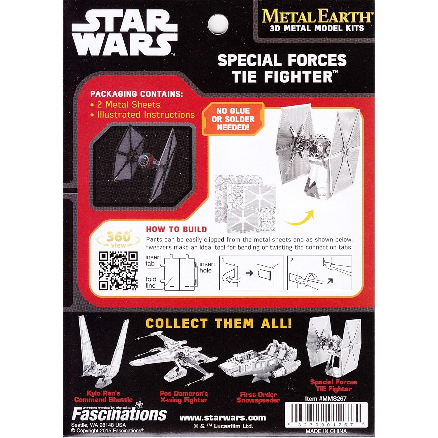 Metal Earth Caza TIE Fuerzas Especiales Star Wars 3D