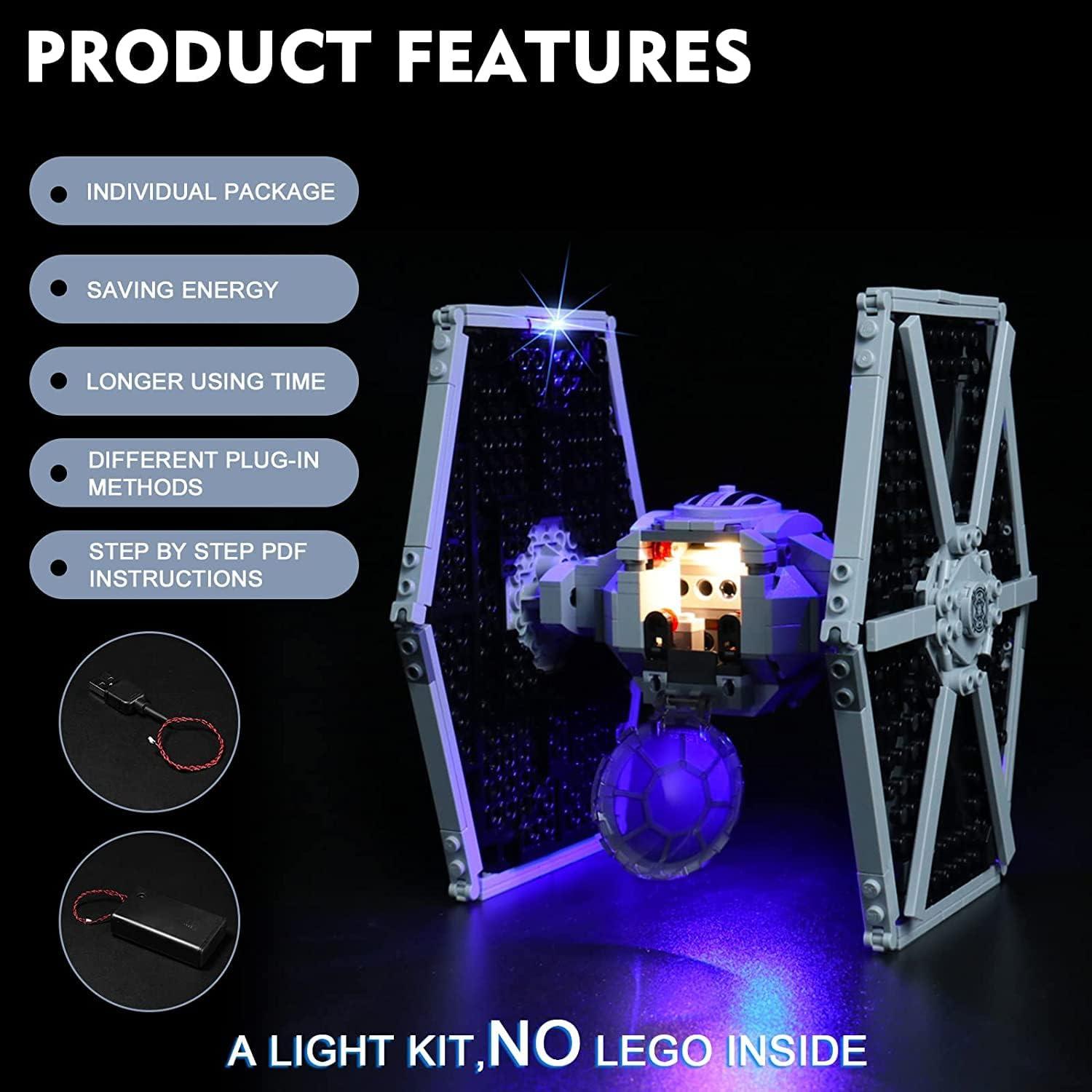 Kit de Luz LED BrickBling para Lego Caza TIE 75300