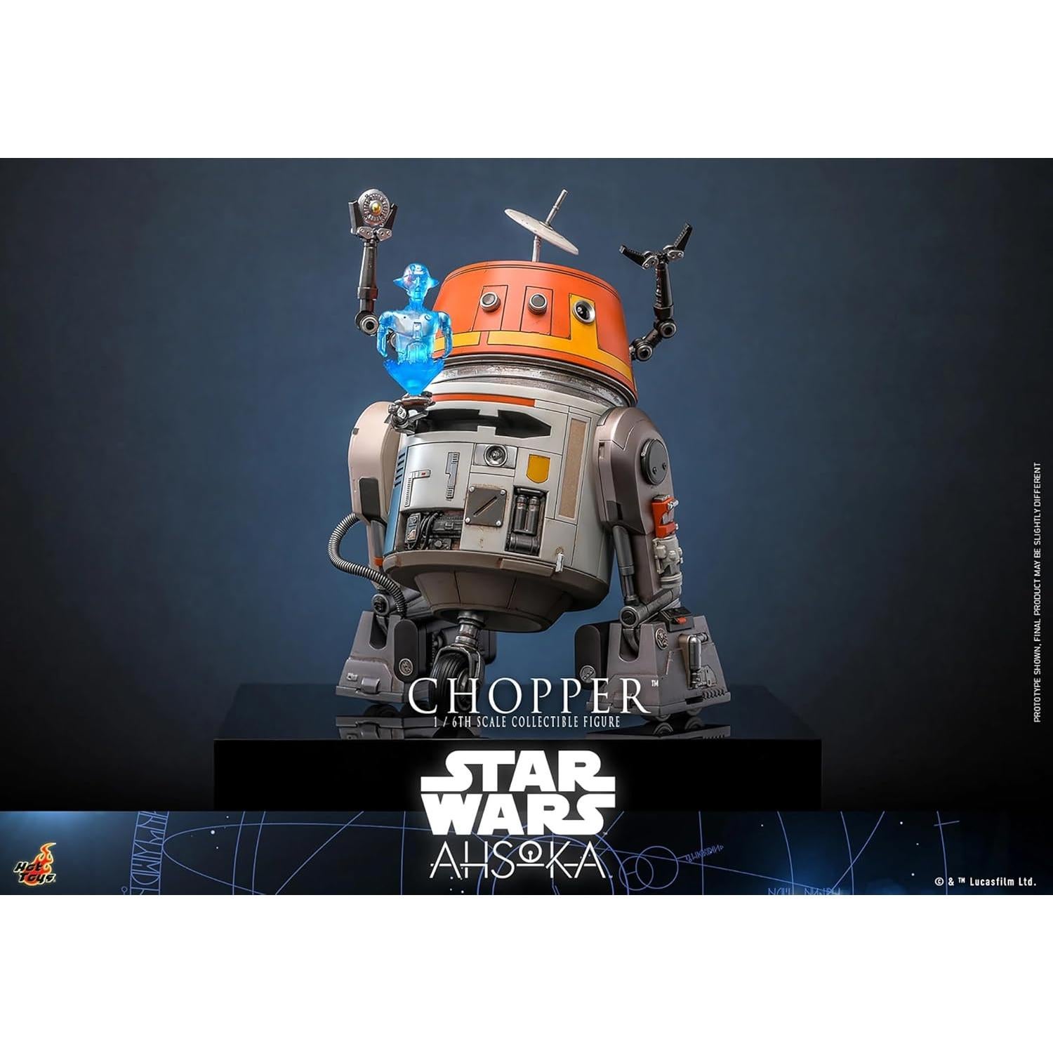 Figura de acción Star Wars Hot Toys Chopper 18 cm LED