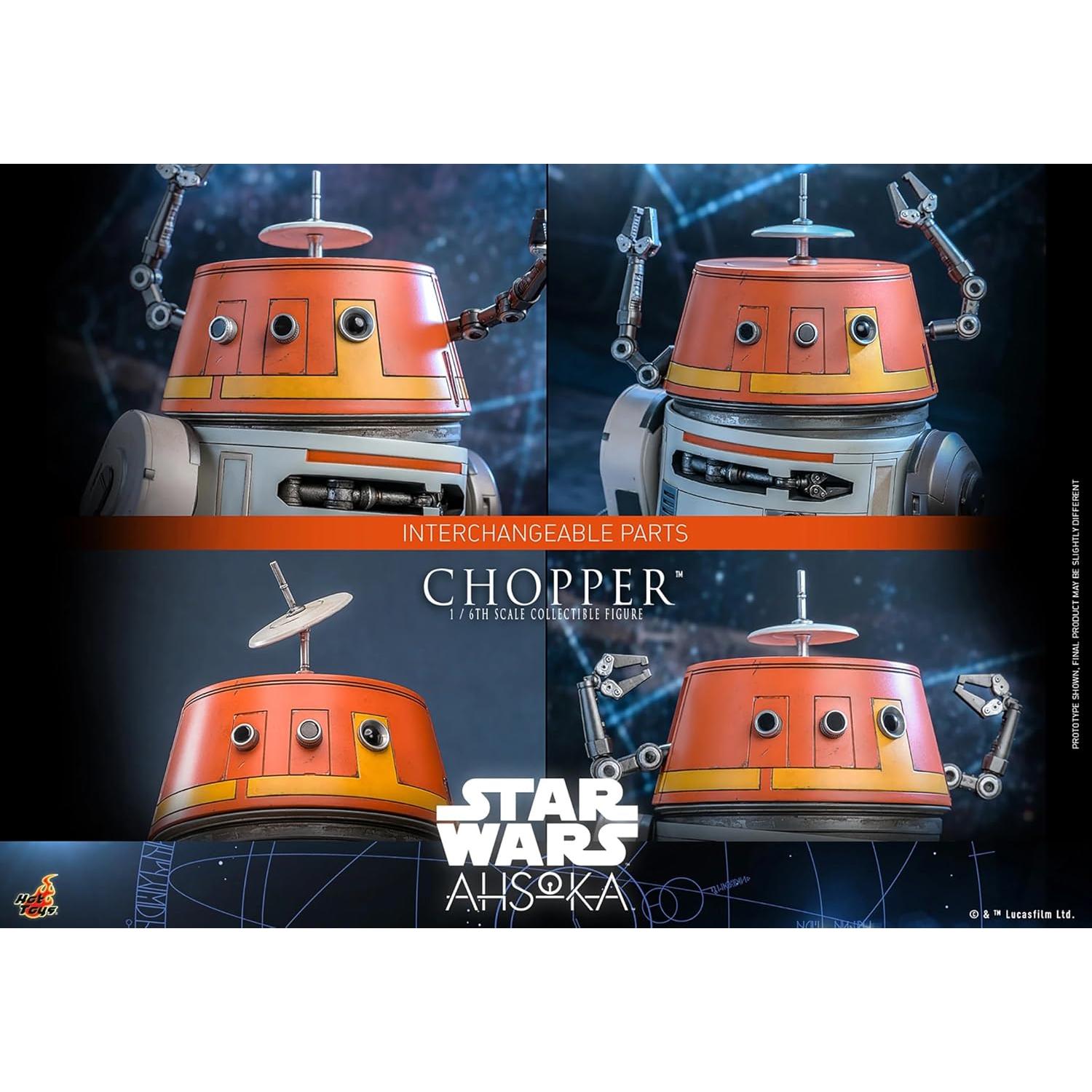 Figura de acción Star Wars Hot Toys Chopper 18 cm LED