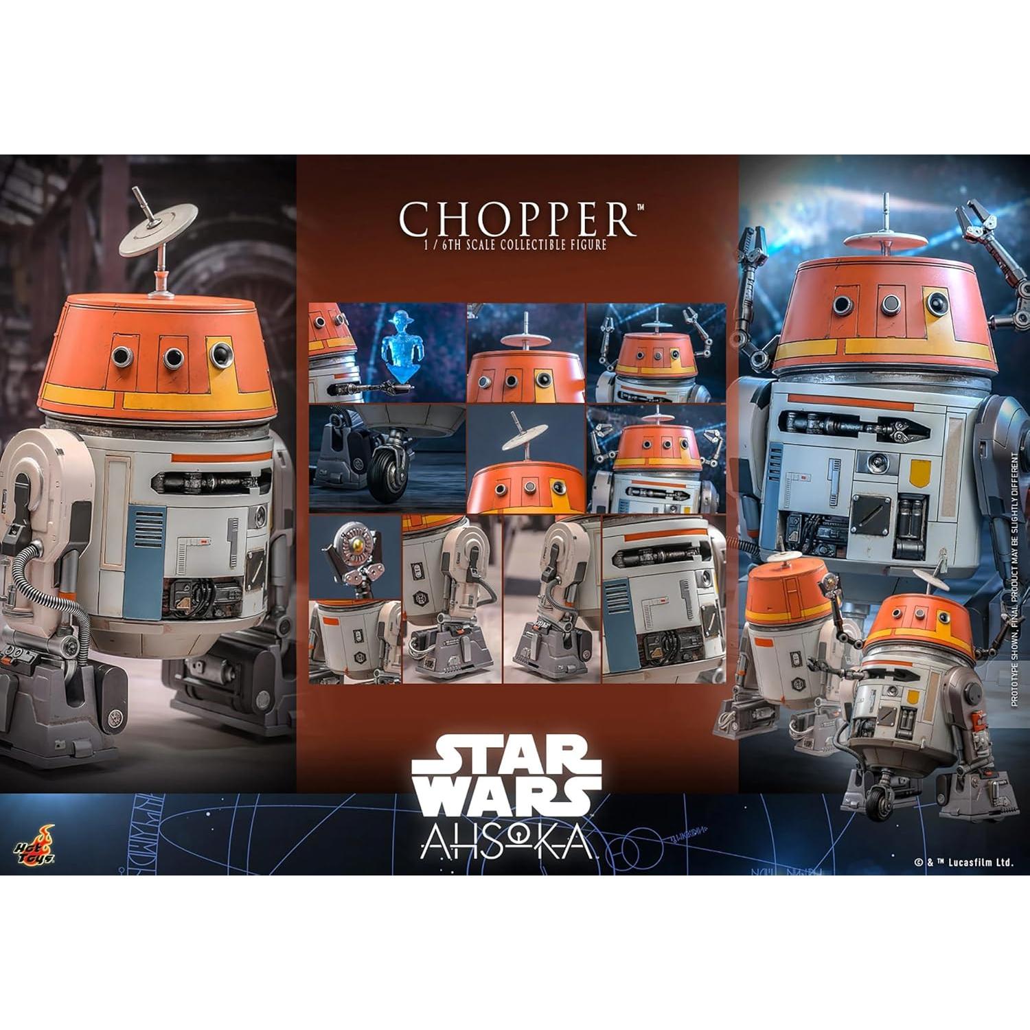 Figura de acción Star Wars Hot Toys Chopper 18 cm LED