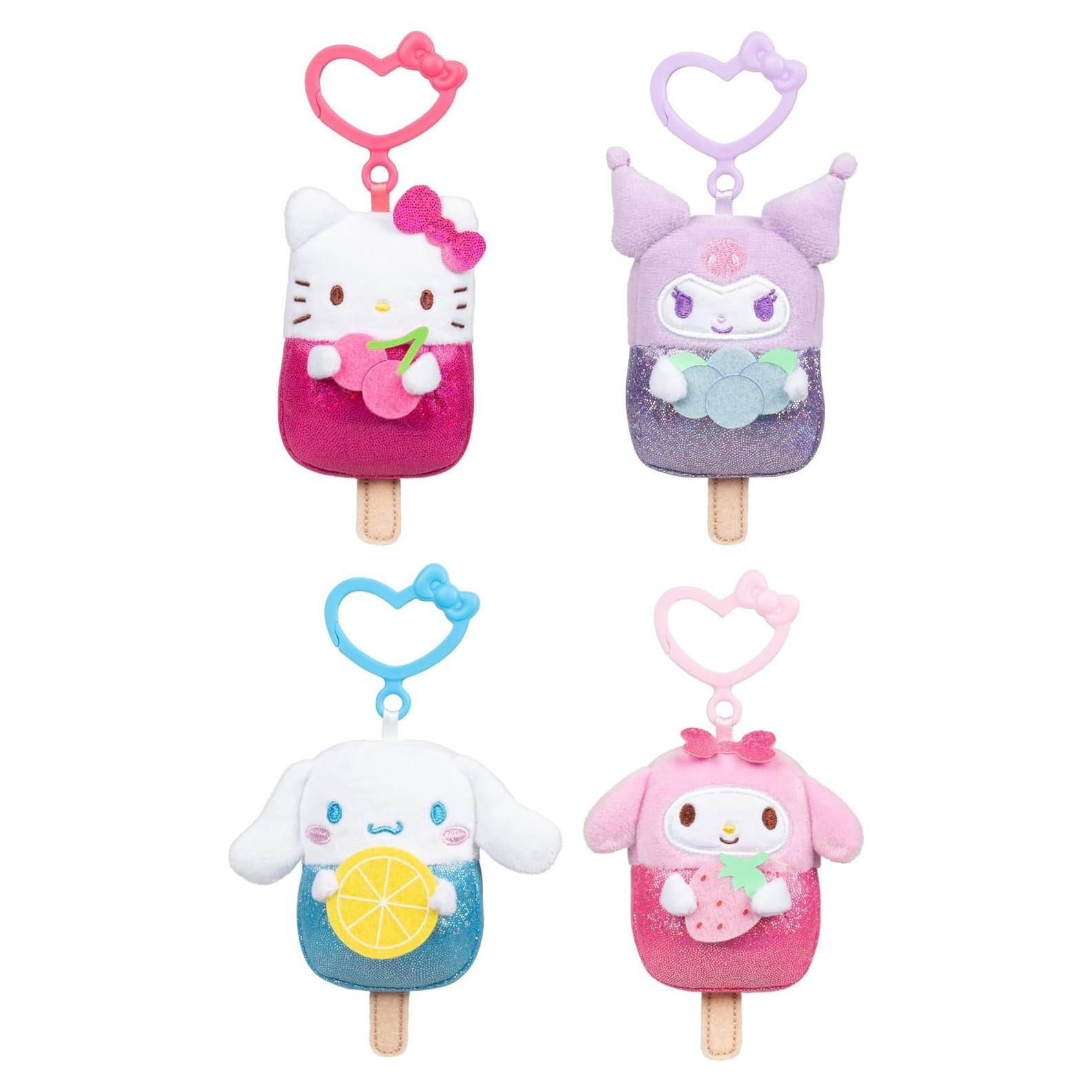 Paquete de 4 Clips de Peluche Hello Kitty y Amigos - Jazwares