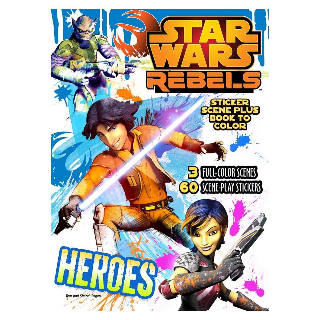 Libro para Colorear y Pegatinas Star Wars Rebels Bendon