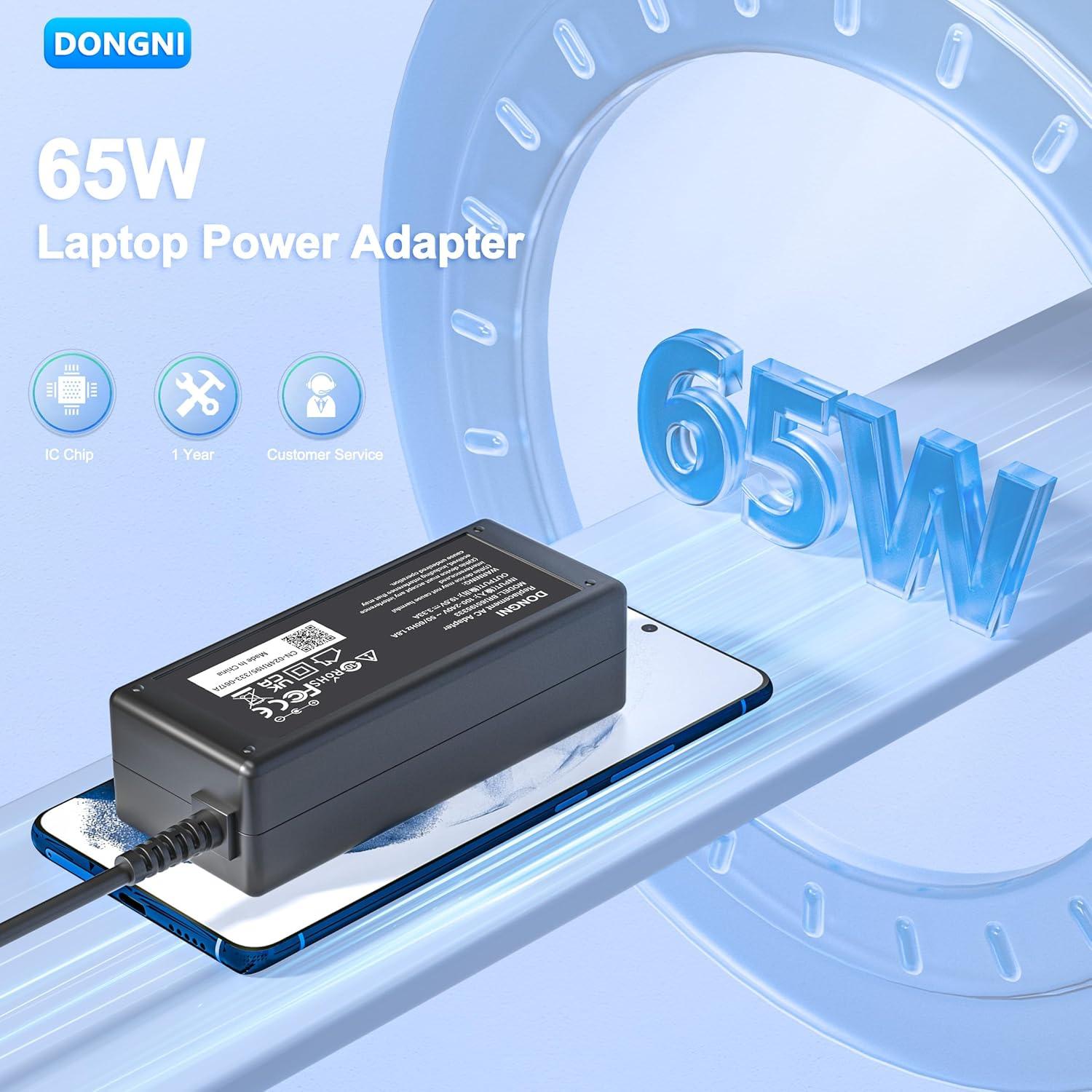 Cargador de 65W DONGNI para HP Pavilion x360 y Zbook