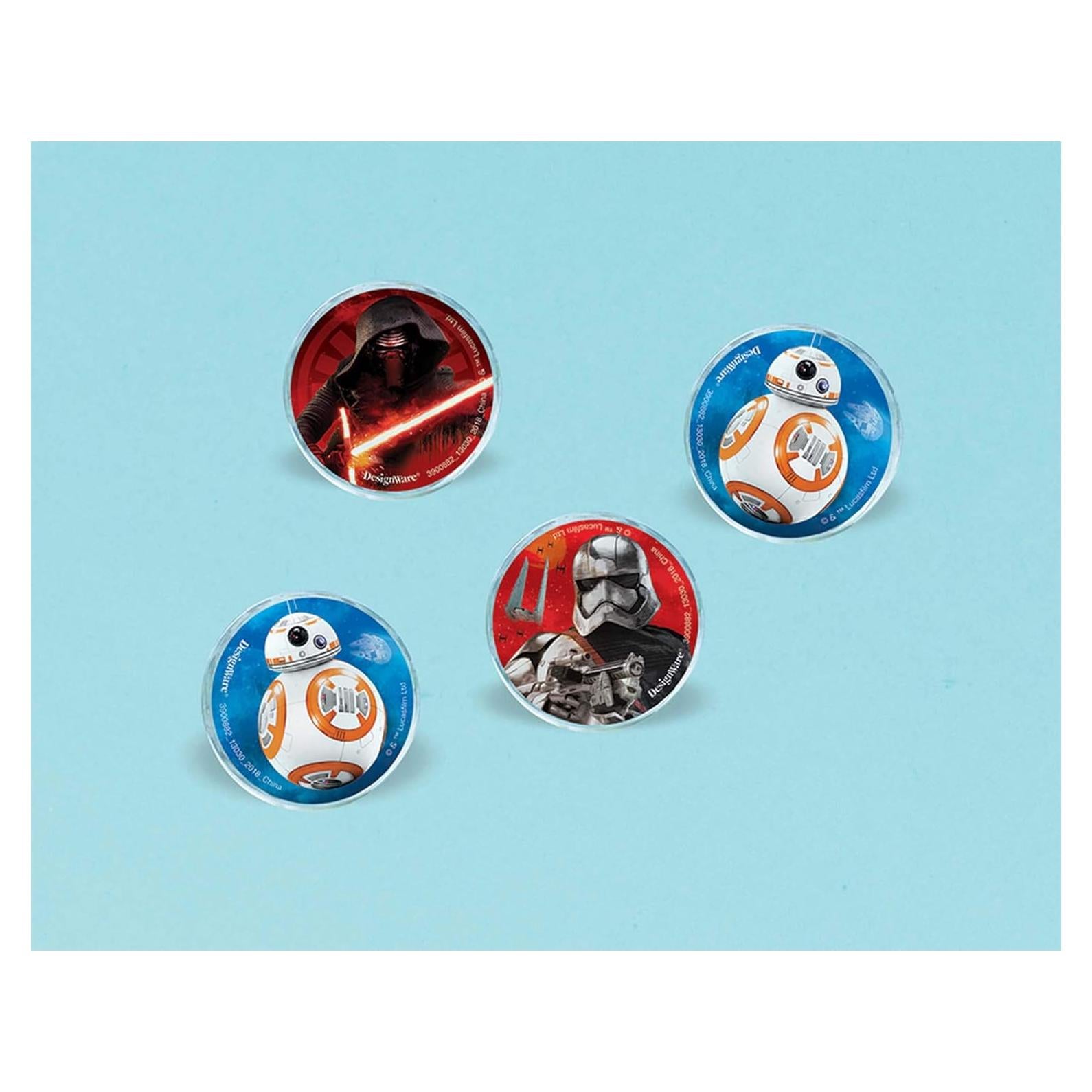 Pelotas de Rebote Star Wars VII - 4 Piezas 54 mm