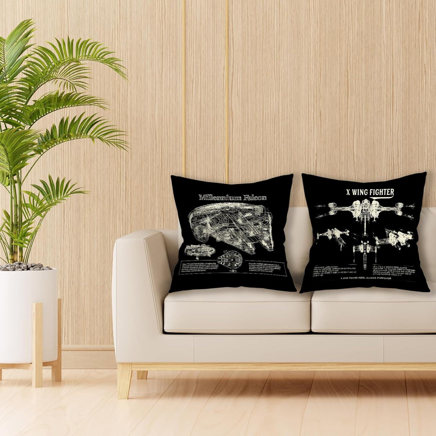 Funda de Cojín Giosve 45x45 cm Set de 2 Ciencia Ficción