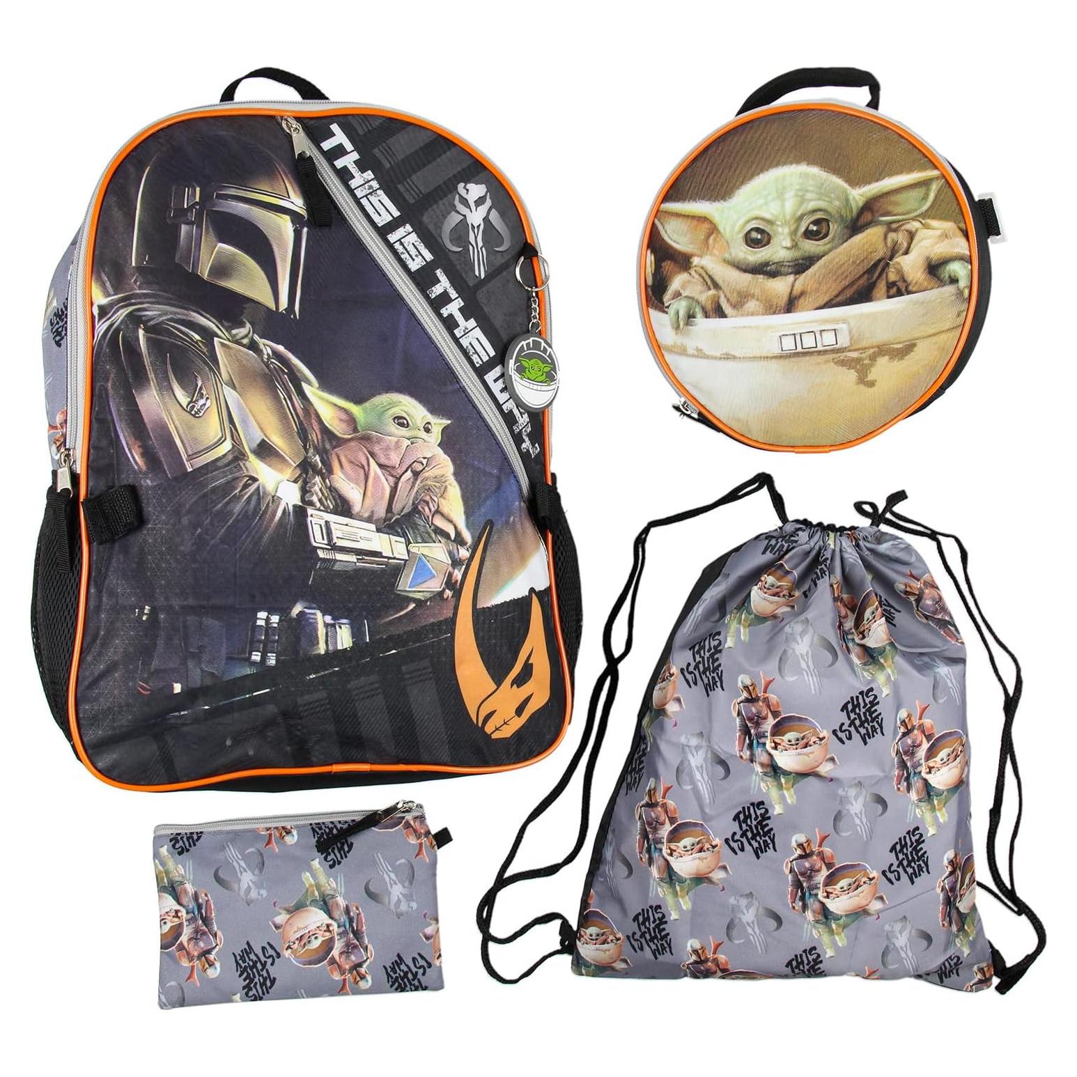Mochila 16" El Mandaloriano Grogu 5 Piezas Bioworld