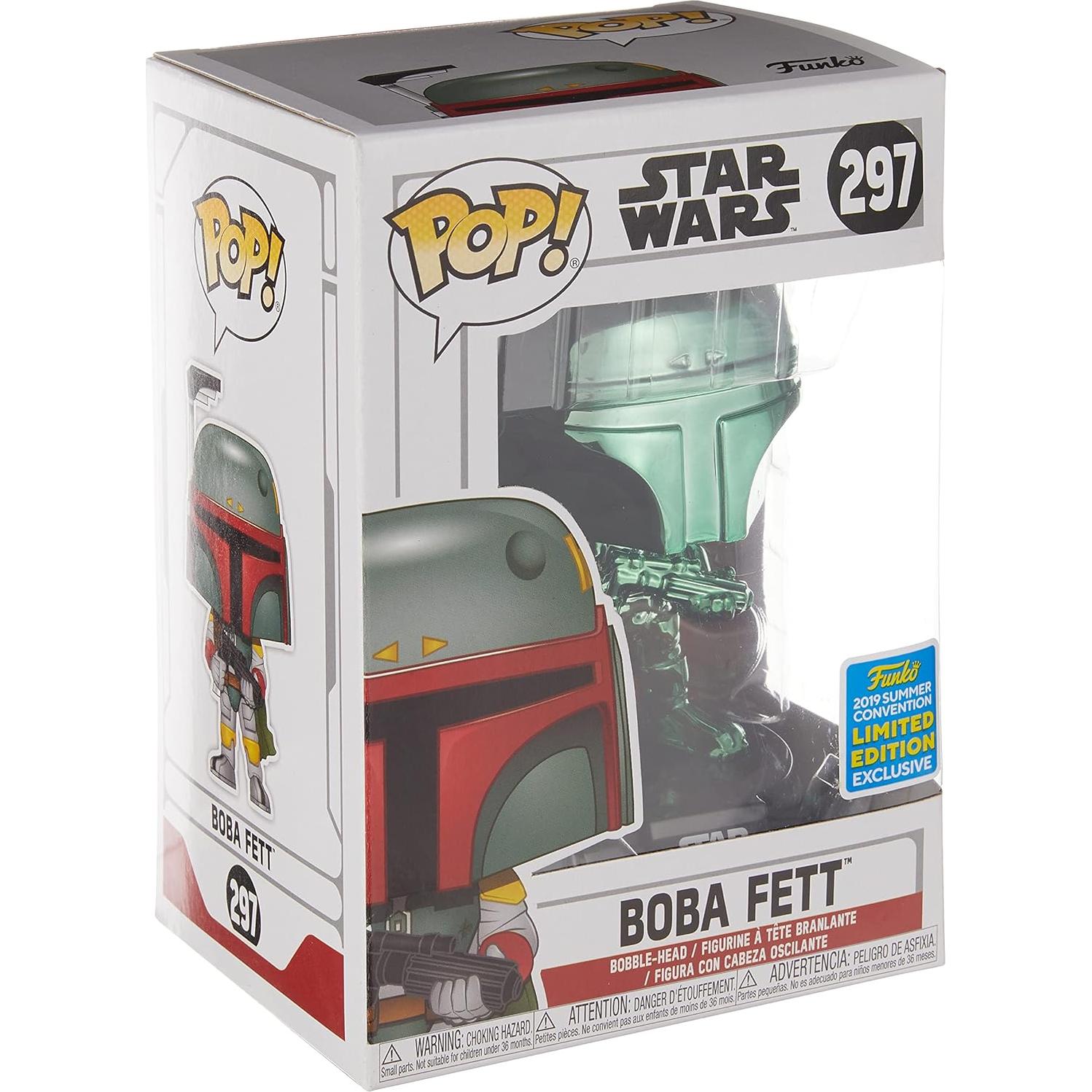 Funko Pop Star Wars Boba Fett Cromo Verde 9.53 cm