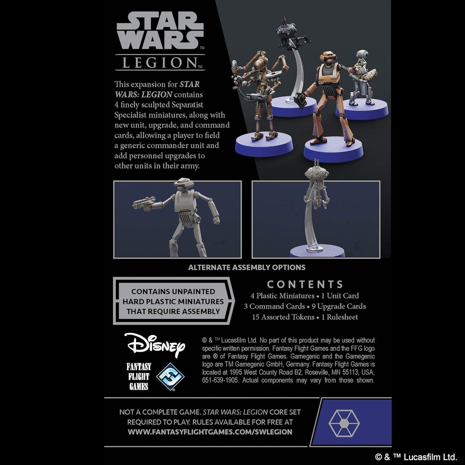 Star Wars: Legion Expansión Especialistas Separatistas - Juego de Estrategia