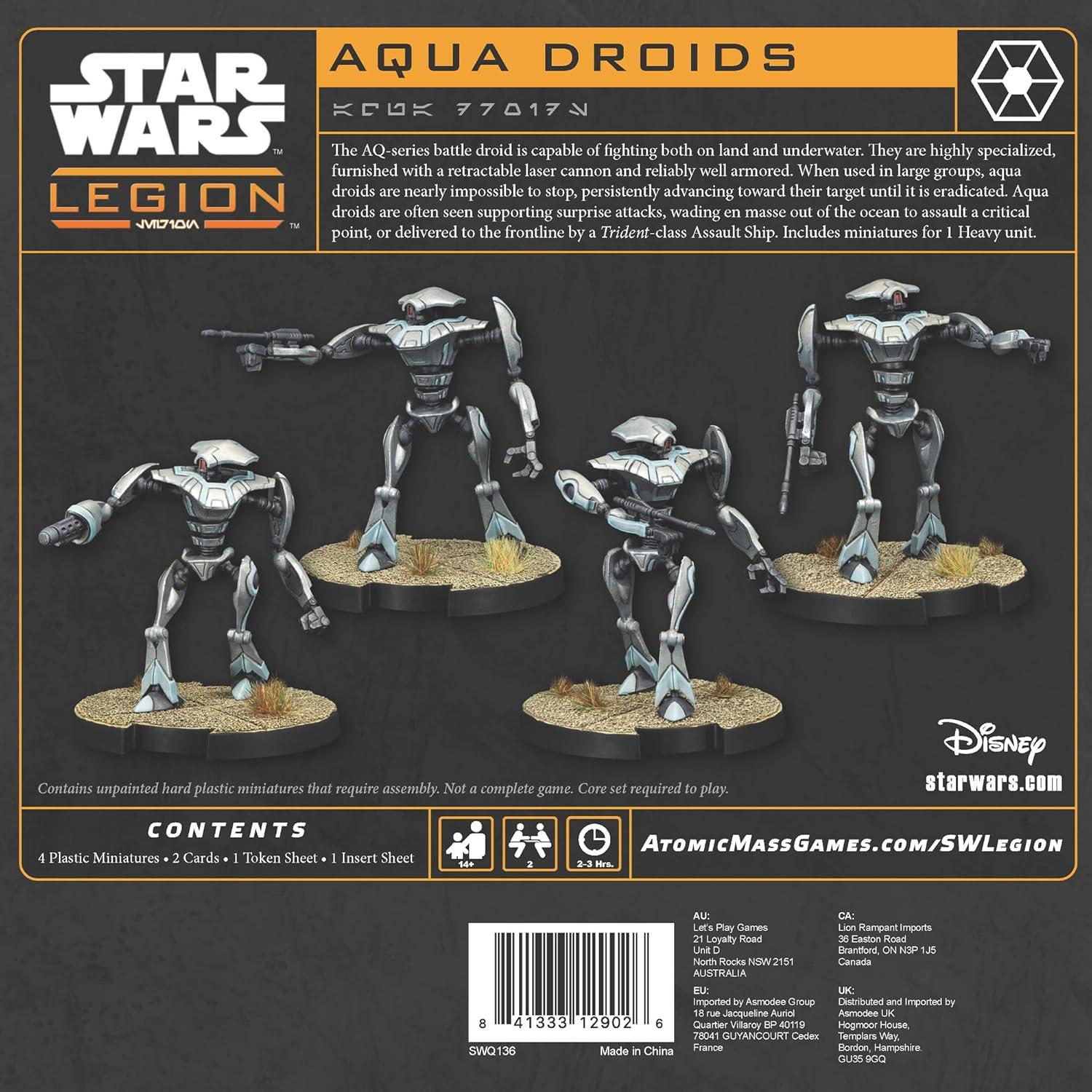Star Wars: Legion Expansión Aqua Droid - Juego de Miniaturas