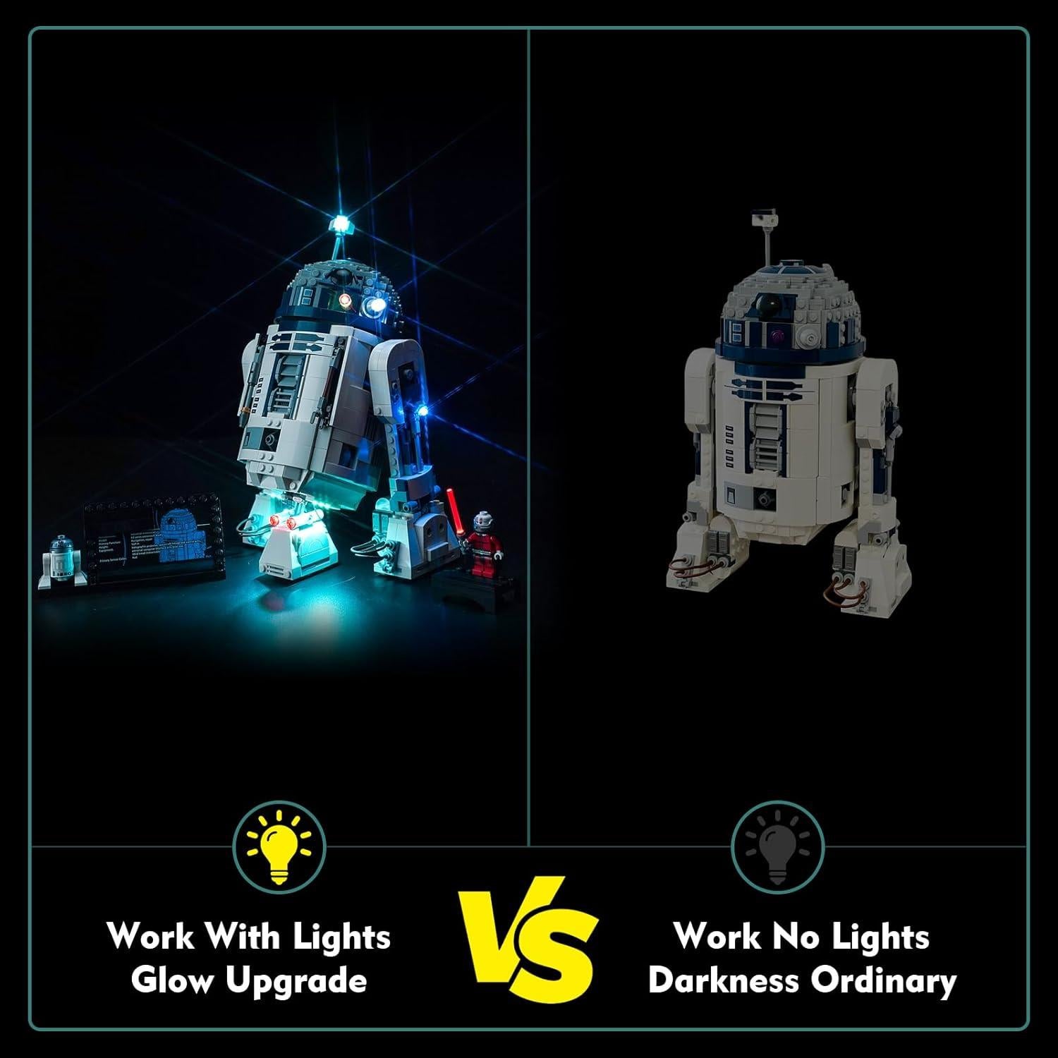 Kit de Luz LED VONADO para Lego R2-D2 75379 - Solo Luz